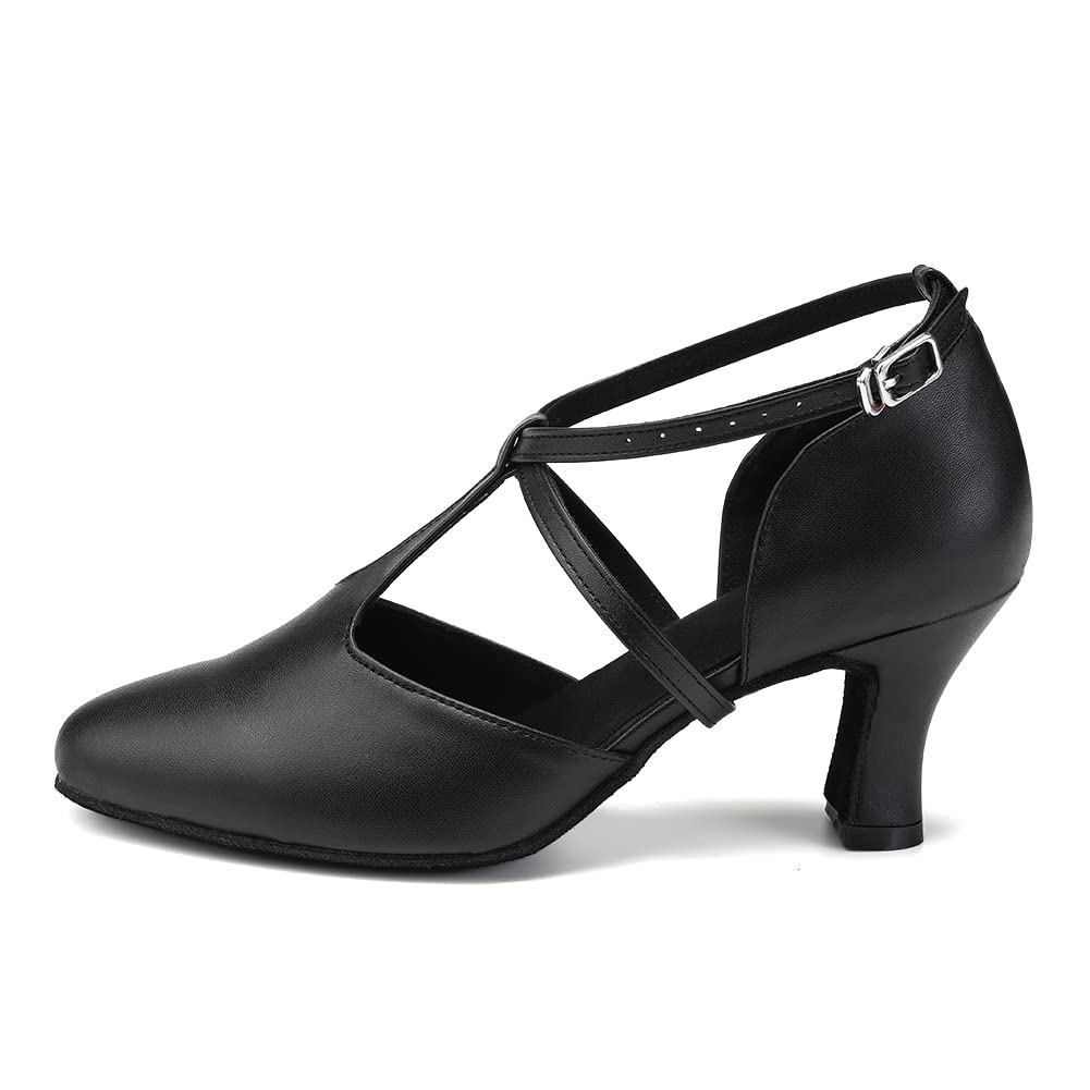 TINRYMX Women's Latin Dance Shoes for Salsa, Tango & Ballroom - Comfortable & Stylish Model QJW272 | Perfect for Performances, Practice & Social Dancing