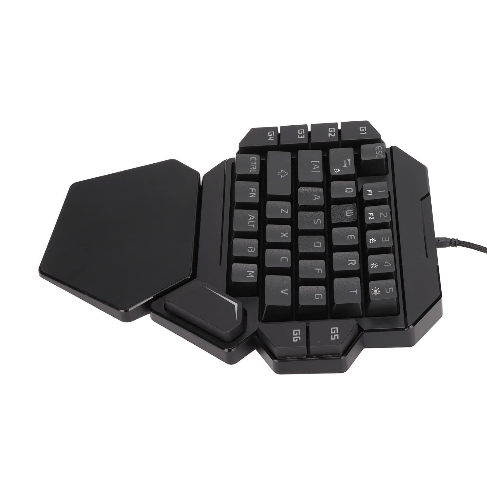 Sazao One-Handed Gaming Keyboard - Plug & Play USB Ergonomic Keyboard for PC, PS4, Xbox - Perfect for Dorm, Home & Office Gaming Setup