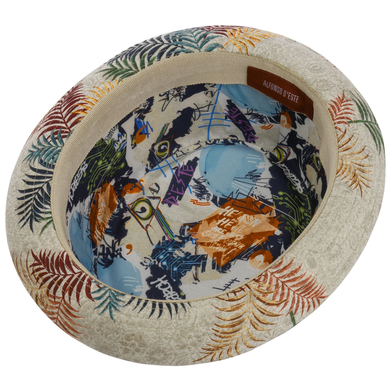 Denvio Pork Pie Linen Hat for Men & Women | Alfonso D'Este Summer Sun Hat | Breathable Lightweight Linen Fedora | Perfect for Beach, Outdoor, Travel & Casual Wear