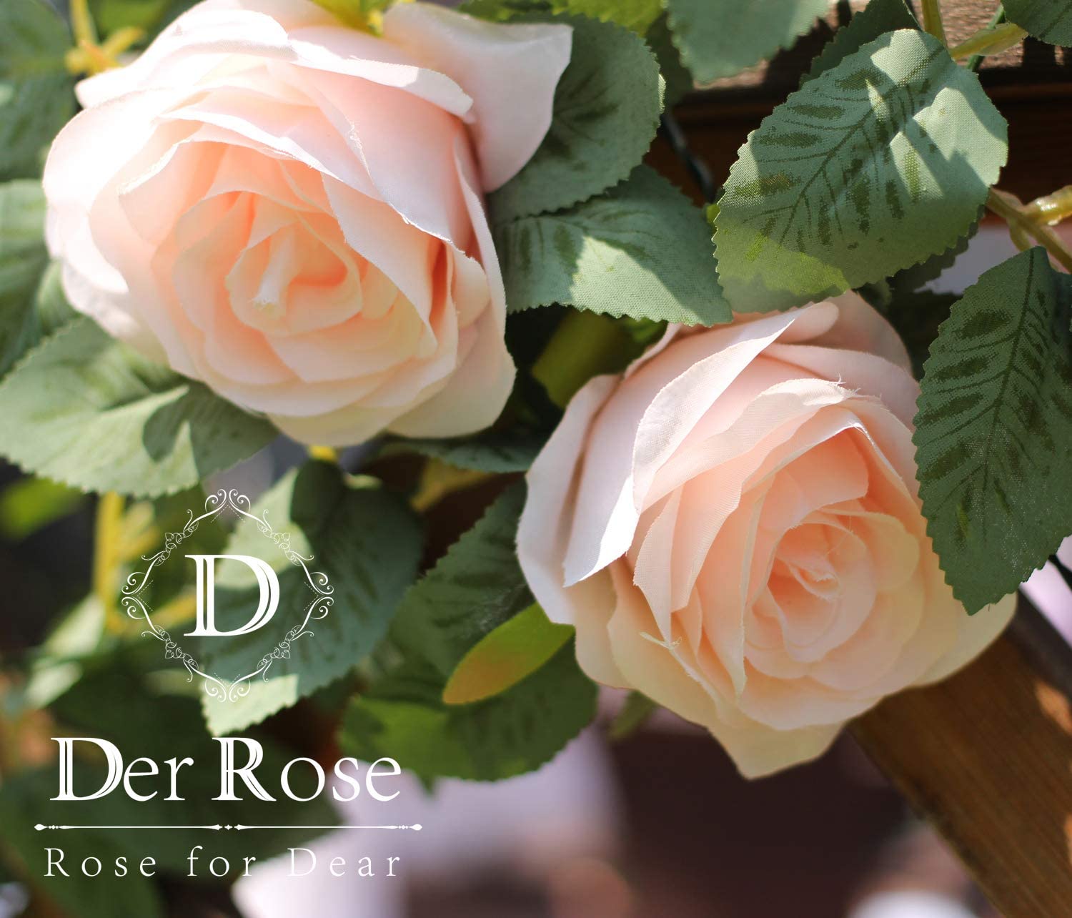 2 Pack 13Ft Artificial Eucalyptus Garland with Silk Roses - Pink Floral Vine with Leaves for Wedding Arch, Table Decor, Wall Backdrop, Party Room Decoration | Perfect for Bridal Showers, Baby Showers & Home Decor