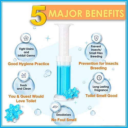 9UP® Toilet Gel Cleaner - 70g Flushable Flower Stamp Gel for Bathroom Cleaning & Odor Removal | Pack of 1-14 Stamps | Long-Lasting Freshness for Toilet Bowls, Tanks & Pipes | Ideal for Homes, Hotels & Restrooms