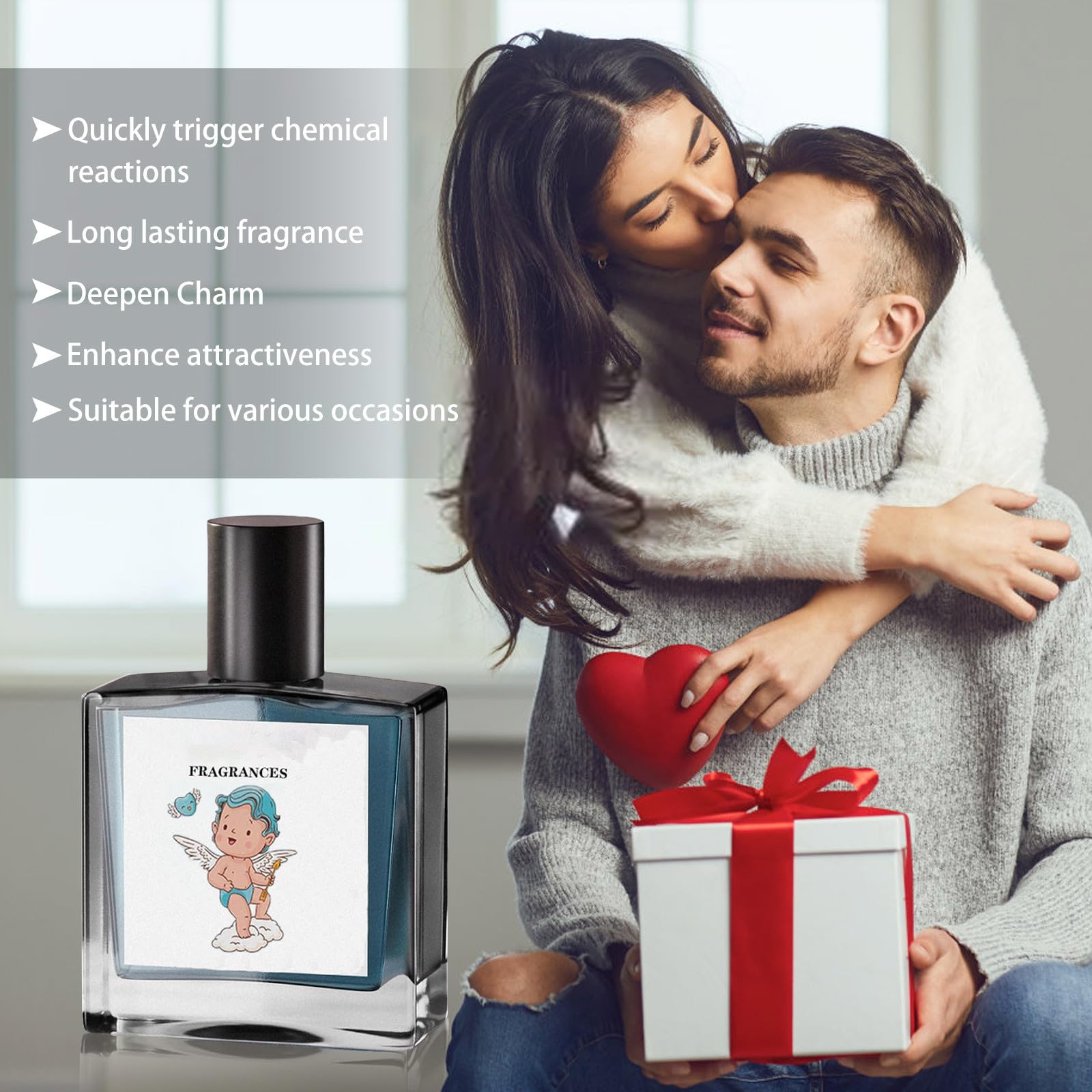 Cupid Hypnosis 2.0 Pheromone Cologne for Men - 50ml Eau De Parfum, Attract Women with Long-Lasting Scent, Romantic Date Night & Special Occasion Fragrance