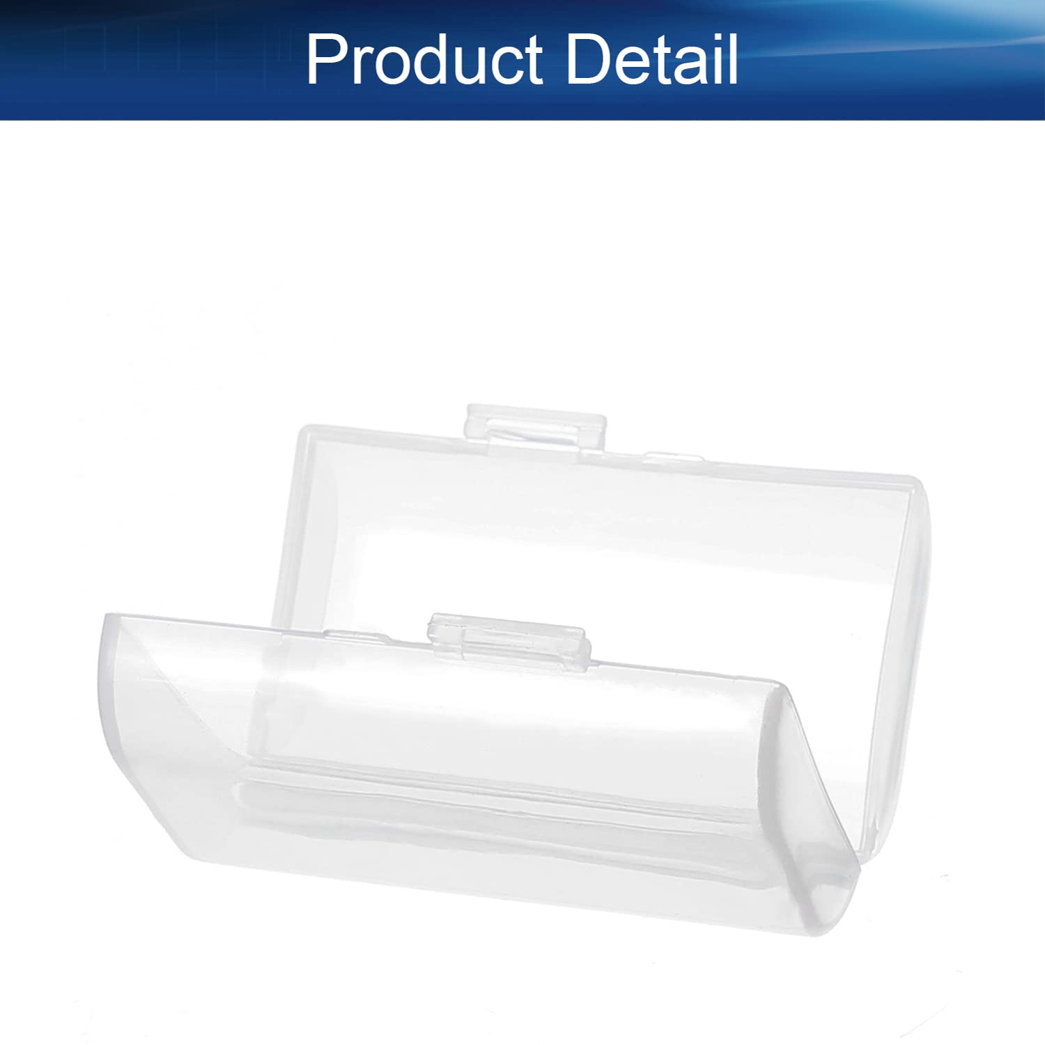 Heyiarbeit Clear Plastic Battery Storage Case Holder Box for 2 AA Batteries (1 Pack) - Perfect for Organizing Batteries at Home, Office, or Travel