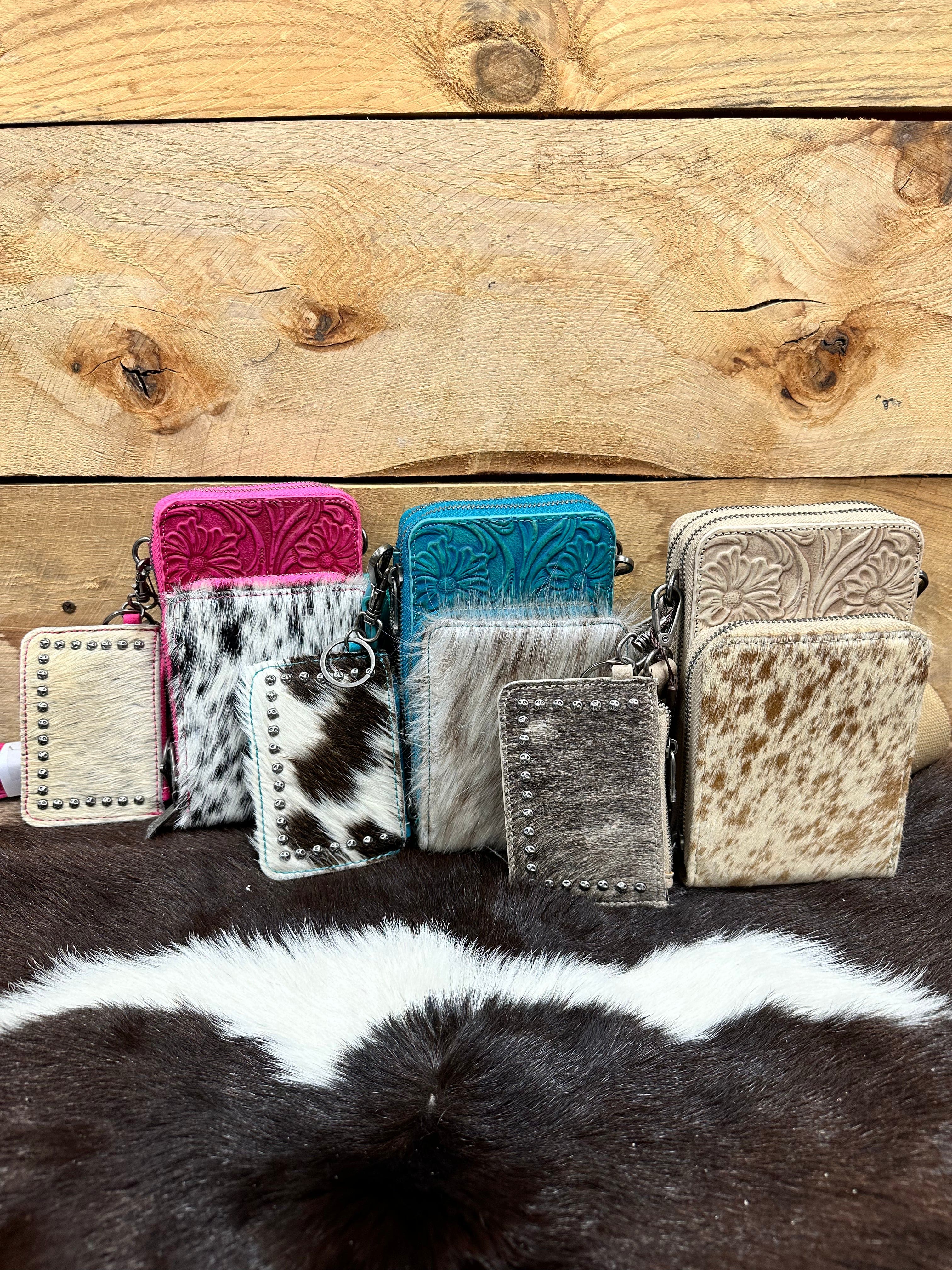 Genuine Hair-On Cowhide Phone Purse with Coin Pouch - Trinity Ranch Western Style Crossbody Bag for Women | Perfect for Concerts, Rodeos & Night Out