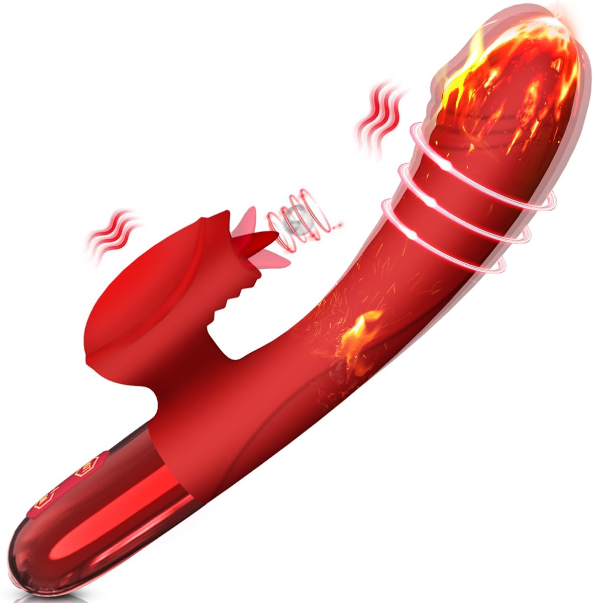 Realistic Dildo Vibrator for Women - 10 Powerful Vibration & Licking Modes for G Spot & Clitoral Stimulation - Waterproof Adult Sex Toy for Solo Play & Couples - Perfect for Bedroom Fun & Spicing Up Relationships