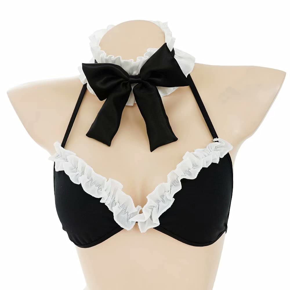Sexy Maid Costume Set for Women - Lingerie Bras & Panties - Halloween Cosplay Outfit - Perfect for Roleplay, Bachelorette Parties & Adult Fun