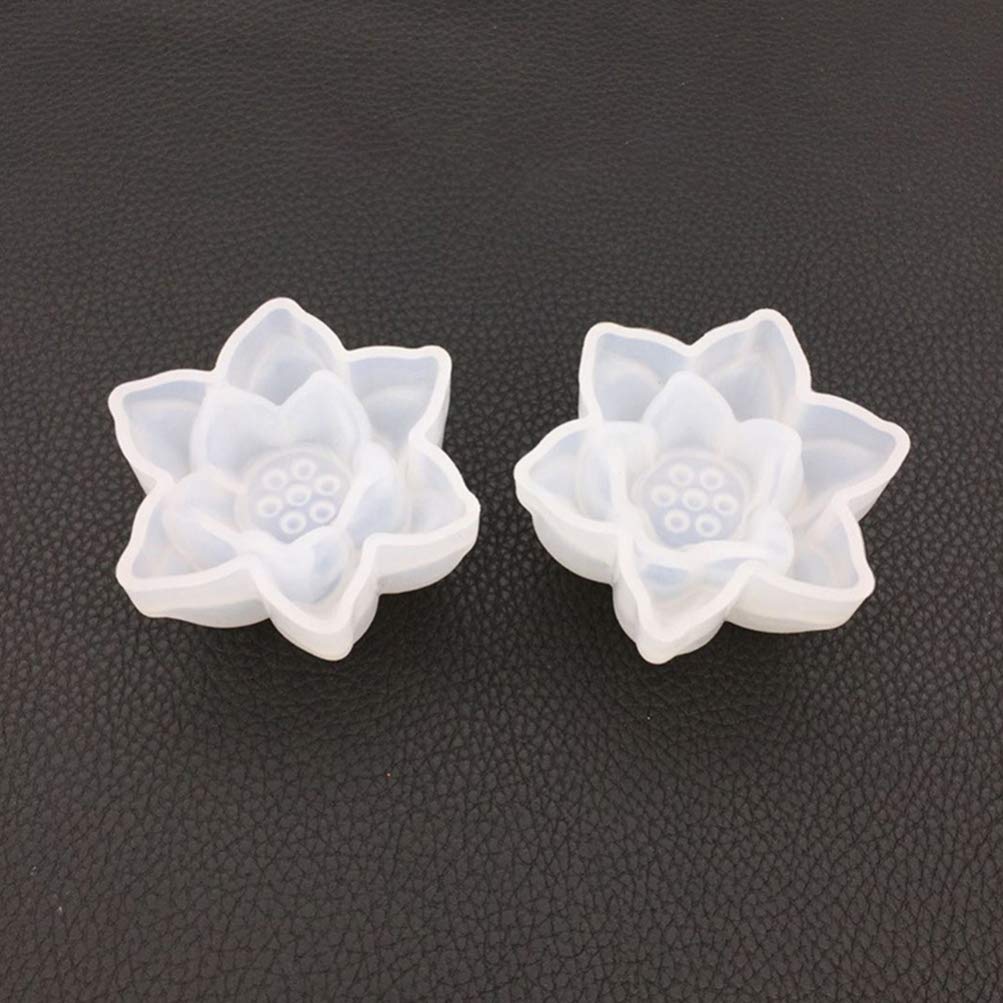 EXCEART 2-Piece Silicone Resin Pendant Molds for Jewelry Making - DIY Epoxy Casting Molds for Necklace, Earrings & Flower Pendants - Reusable Jewelry Box Mold for Handmade Crafts & Gifts