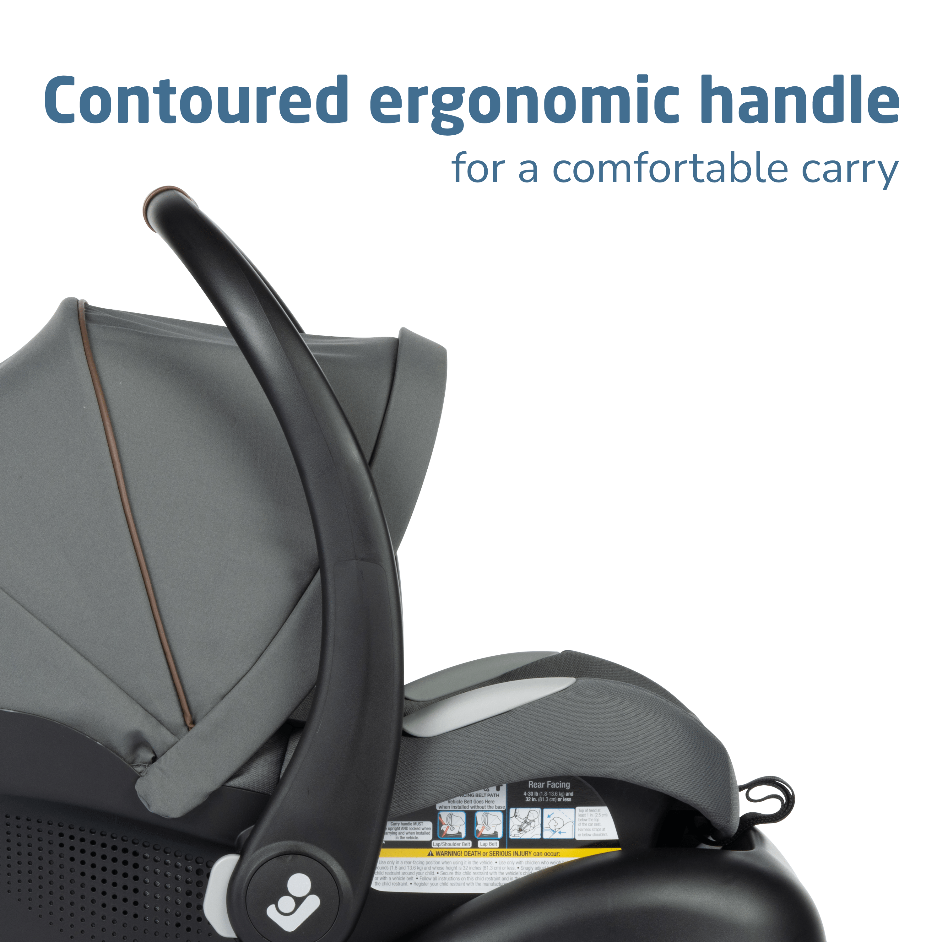 Maxi Cosi Mico Luxe Infant Car Seat with Vegan Leather Grip - Premium Baby Safety Car Seat for Newborns - Perfect for Travel, Shopping & Family Outings
