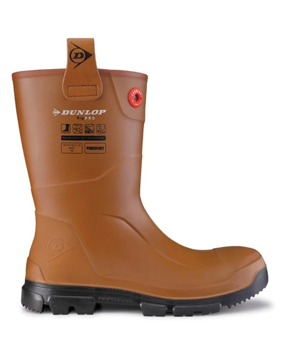 Dunlop Purofort RigPRO Full Safety Boots with Fur Lining - Waterproof Work Wellingtons for Construction, Farming & Outdoor Winter Activities