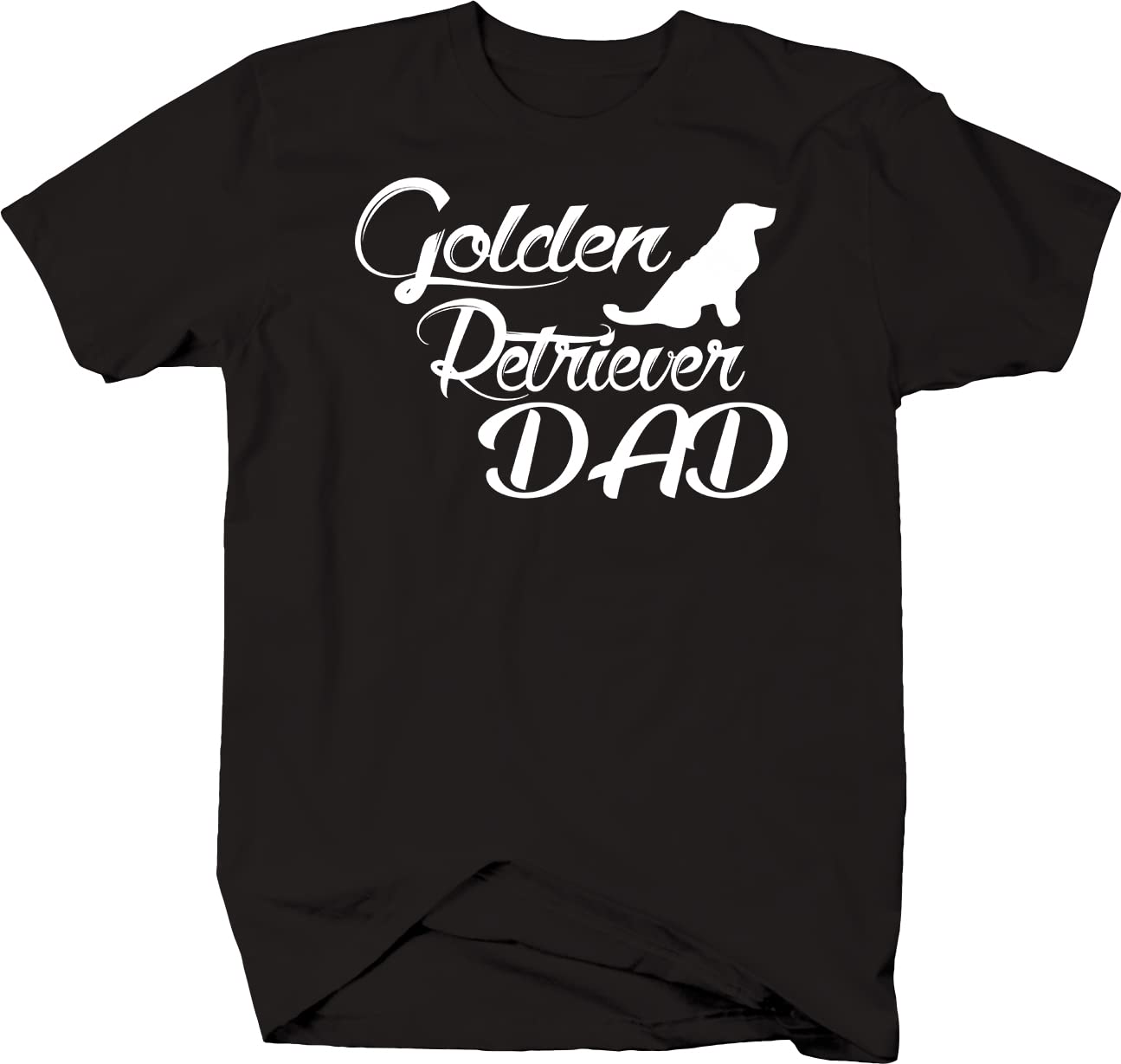 Golden Retriever Dad T-Shirt for Dog Lovers - Funny Pet Parent Shirt for Men - Black Cotton Tee - Perfect for Dog Walks, Father's Day & Family Outings