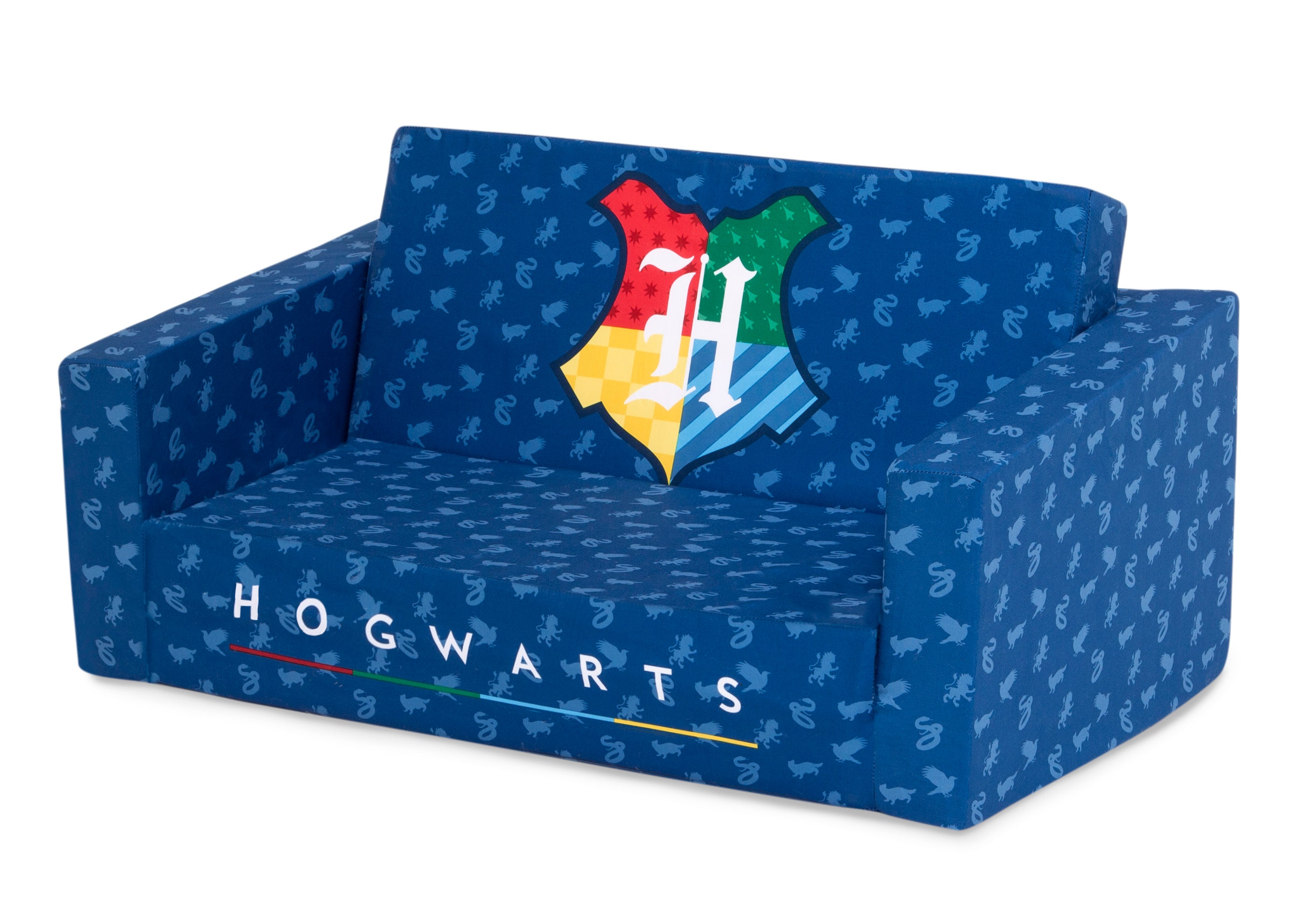 Harry Potter Cozee Flip Out Sofa - 2 in 1 Convertible Kids Sofa to Lounger Bed | Gift for Harry Potter Fans | Perfect for Playroom, Bedroom & Movie Nights