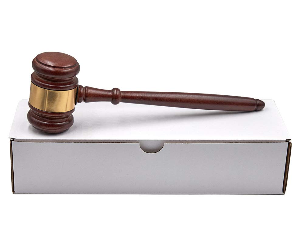 Premium Wooden Gavel with Engraved Handle - Judge's Mallet for Courtroom, Auction, or Ceremonial Use - Includes Elegant Gift Box - Perfect for Lawyers, Judges, and Collectors