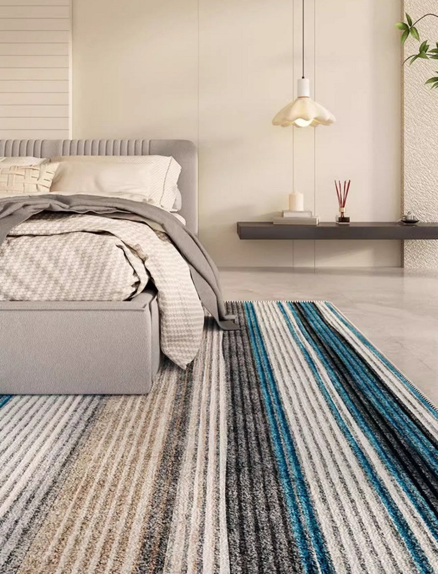 Abstract Contemporary Area Rugs - Modern Non-Slip Living Room Rug, Bedroom Carpet, Office Floor Mat & Dining Room Decor - Perfect for Sofa, Coffee Table & Workspace Accents