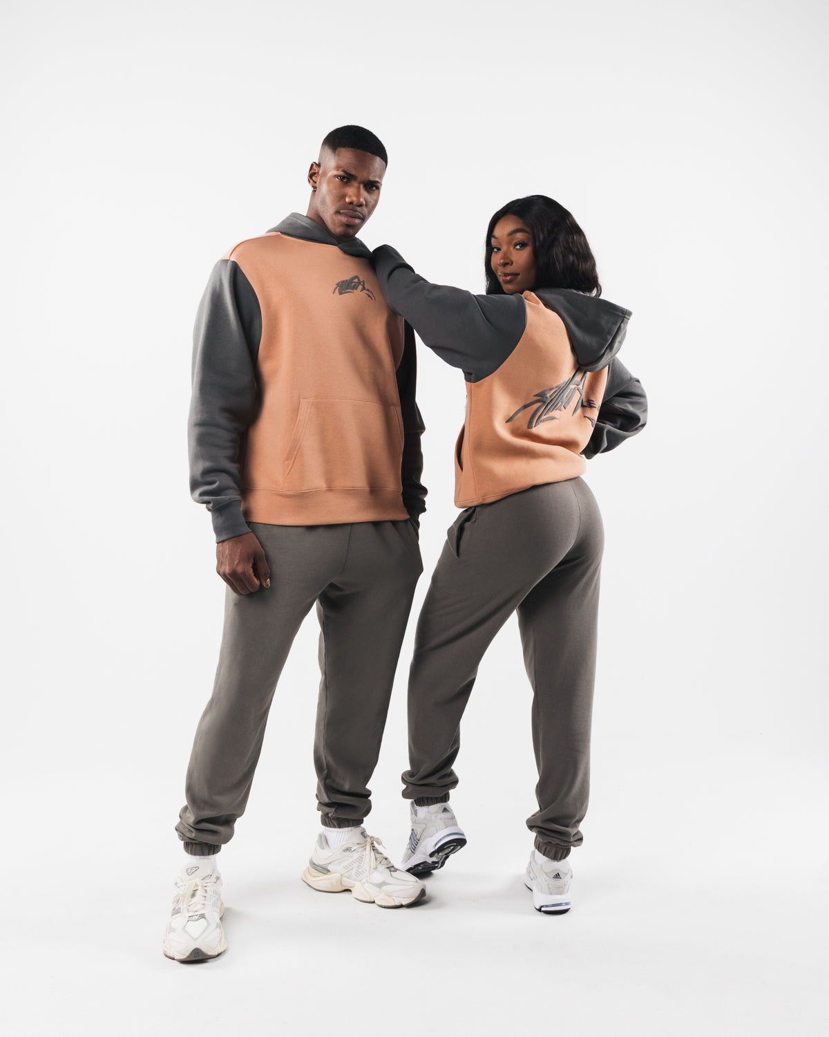Stylish Stencil Hoodie for Men & Women - Trendy Clay Color Pullover for Casual Wear, Street Fashion & Everyday Comfort