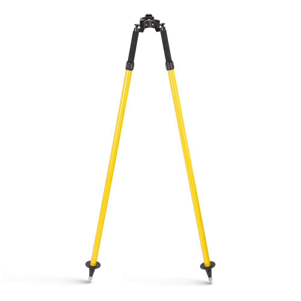 Aluminum Bipod Tripod for Surveying Prism & GPS Poles - Thumb Release Bipod with Quick Adjust Legs | Perfect for Land Surveying, GNSS Stations & Outdoor Measurement Work