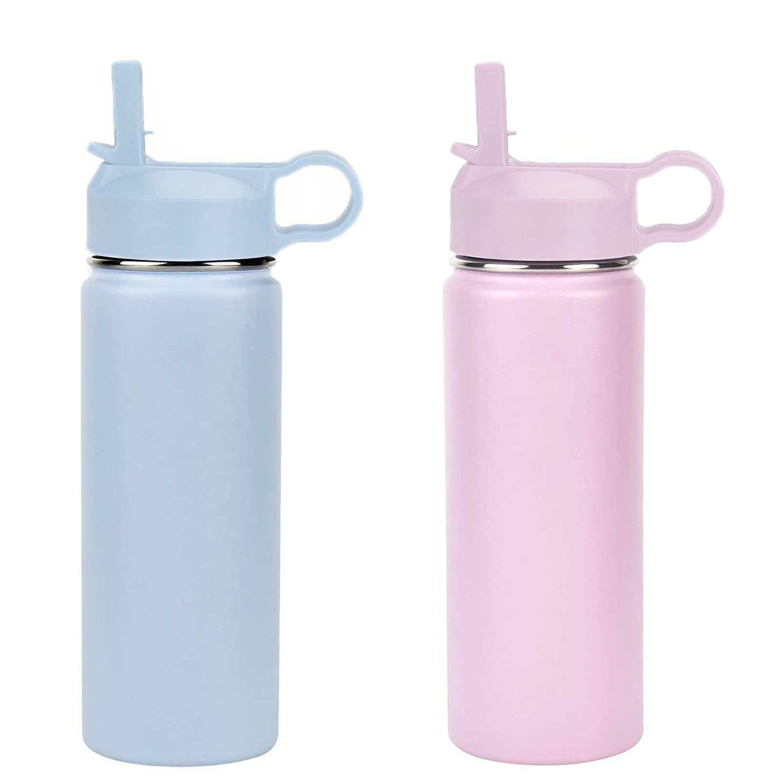 Top-Rated Wide Mouth Straw Lids for Sports Water Bottles - 2 Lids, 2 Long Straws & 2 Cleaning Brushes Value Pack - Perfect for Gym, Hiking & Outdoor Activities