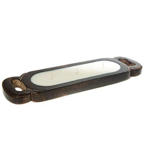 Orange Grove Scented Wooden Tray Candle - Natural Soy Wax, Long-Lasting Fragrance for Home, Spa & Romantic Ambiance