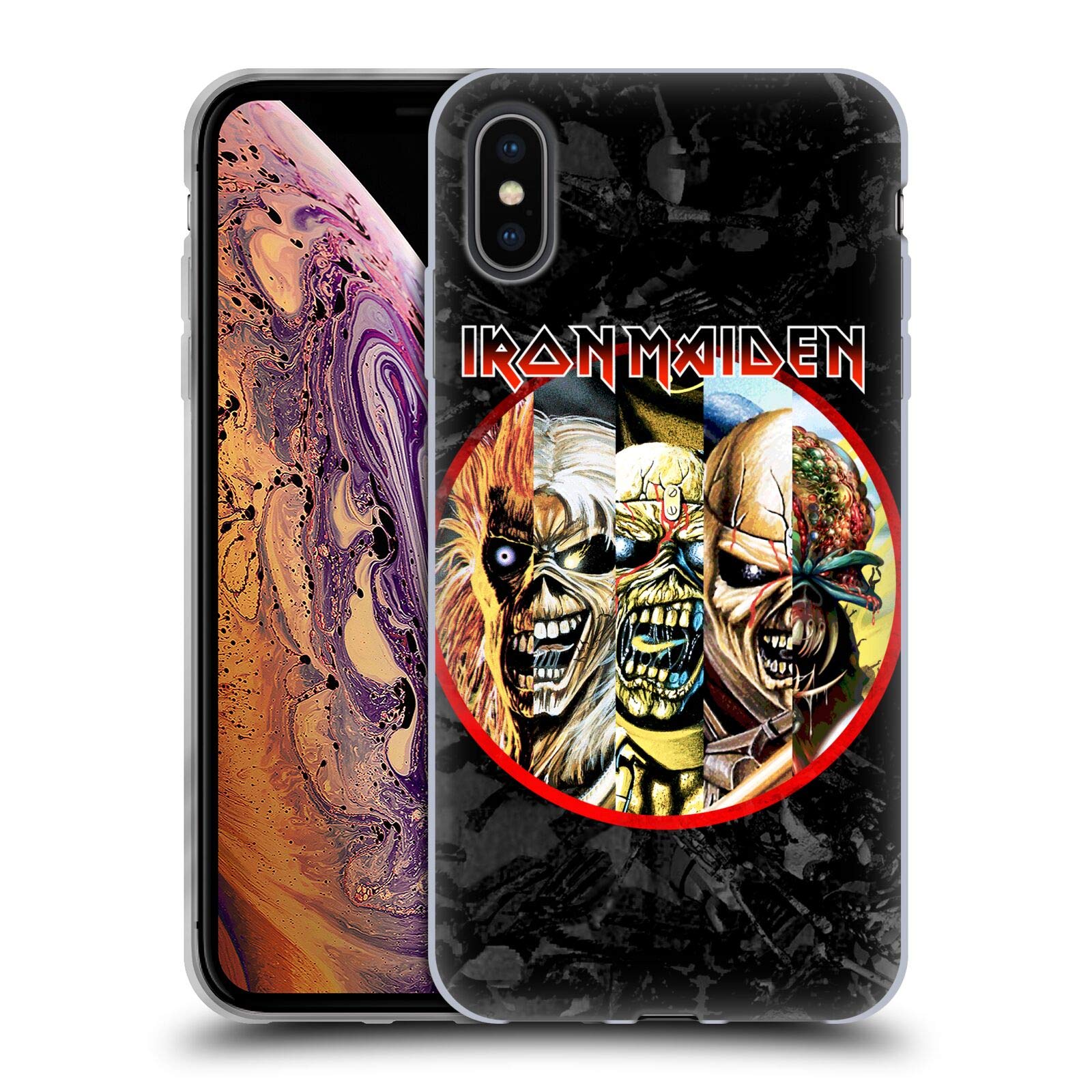 Official Iron Maiden Evolution Art Soft Gel Case for iPhone XS Max - Licensed Phone Cover with Premium Protection | Perfect for Music Fans, Concerts & Everyday Use