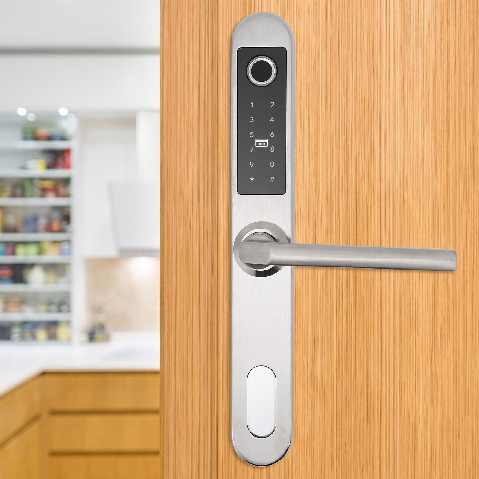 Smart Fingerprint Door Lock - Keyless Entry with Keypad, RFID Card & Mechanical Key - 4-in-1 Electronic Deadbolt for Home Security - Left/Right Hand Installation (Perfect for Apartments, Offices & Smart Homes)