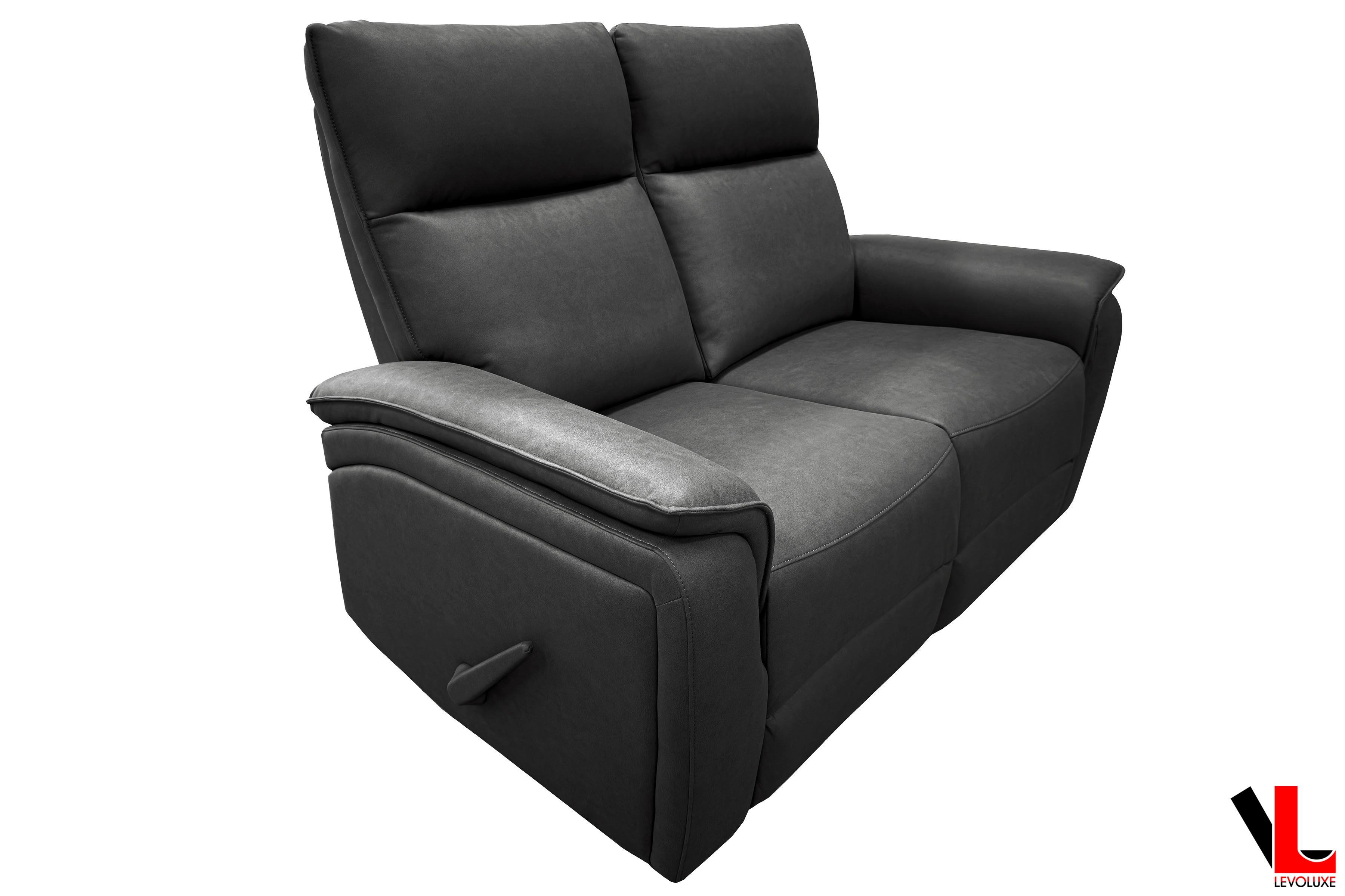 Sereno 2-Piece Reclining Sofa and Loveseat Set in Jaxxon Smoke Gray - Modern Living Room Furniture for Relaxing & Entertaining