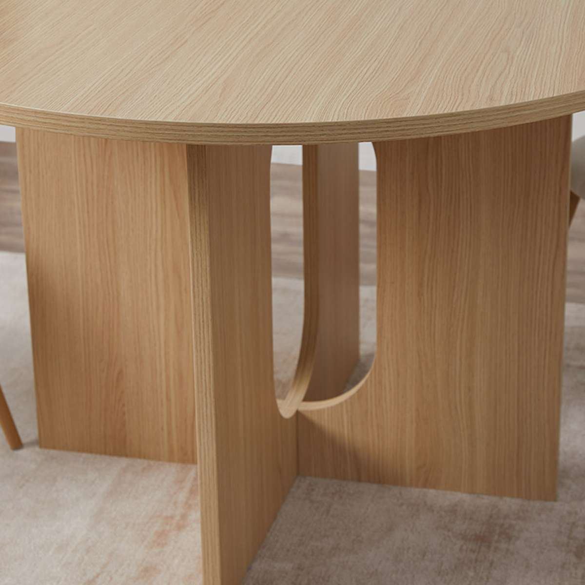 Ora 4-Seater Round Dining Table - Modern Kitchen & Dining Room Furniture for Small Spaces | Perfect for Breakfast, Family Meals & Entertaining Guests
