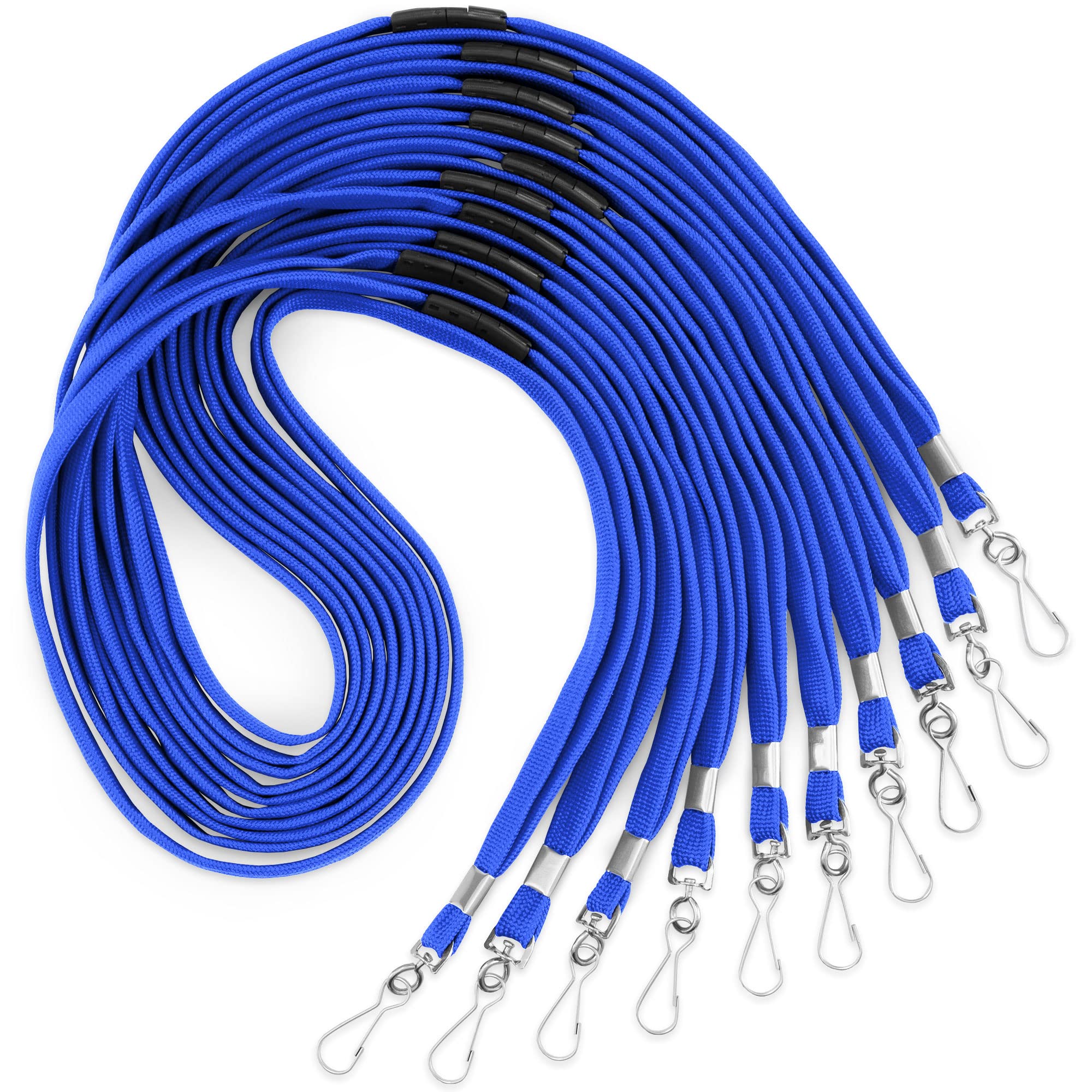 MIFFLIN-USA Breakaway Safety Lanyard for ID Badges - 36 Inch Soft Woven Neck Strap (250 Pack, Blue) - Perfect for Schools, Offices, Hospitals & Events