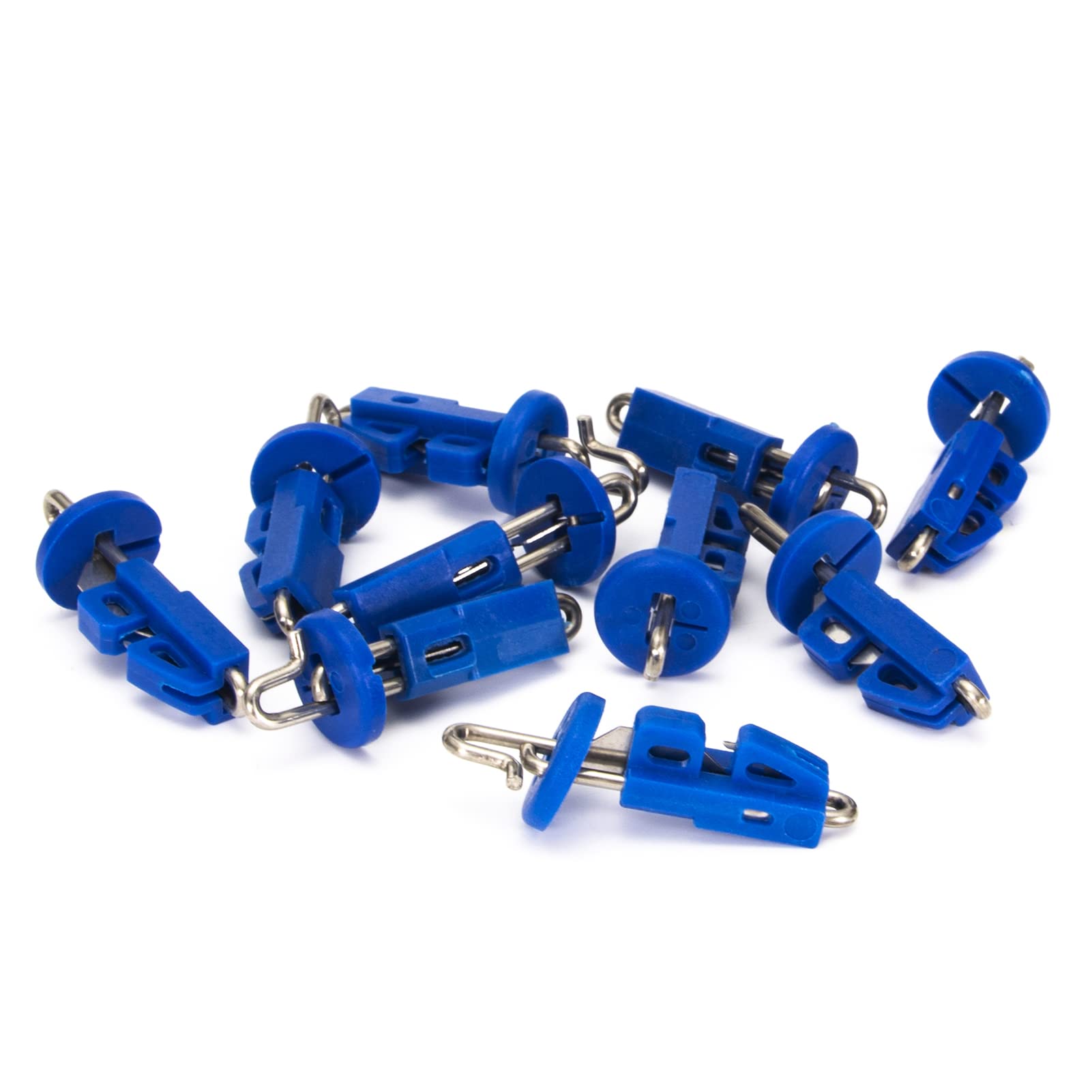 Ubersweet® 10pcs Saltwater Fishing Bait Clips - Quick Release Fishing Hook Clips for Sea Angling - Perfect for Offshore, Surf and Pier Fishing