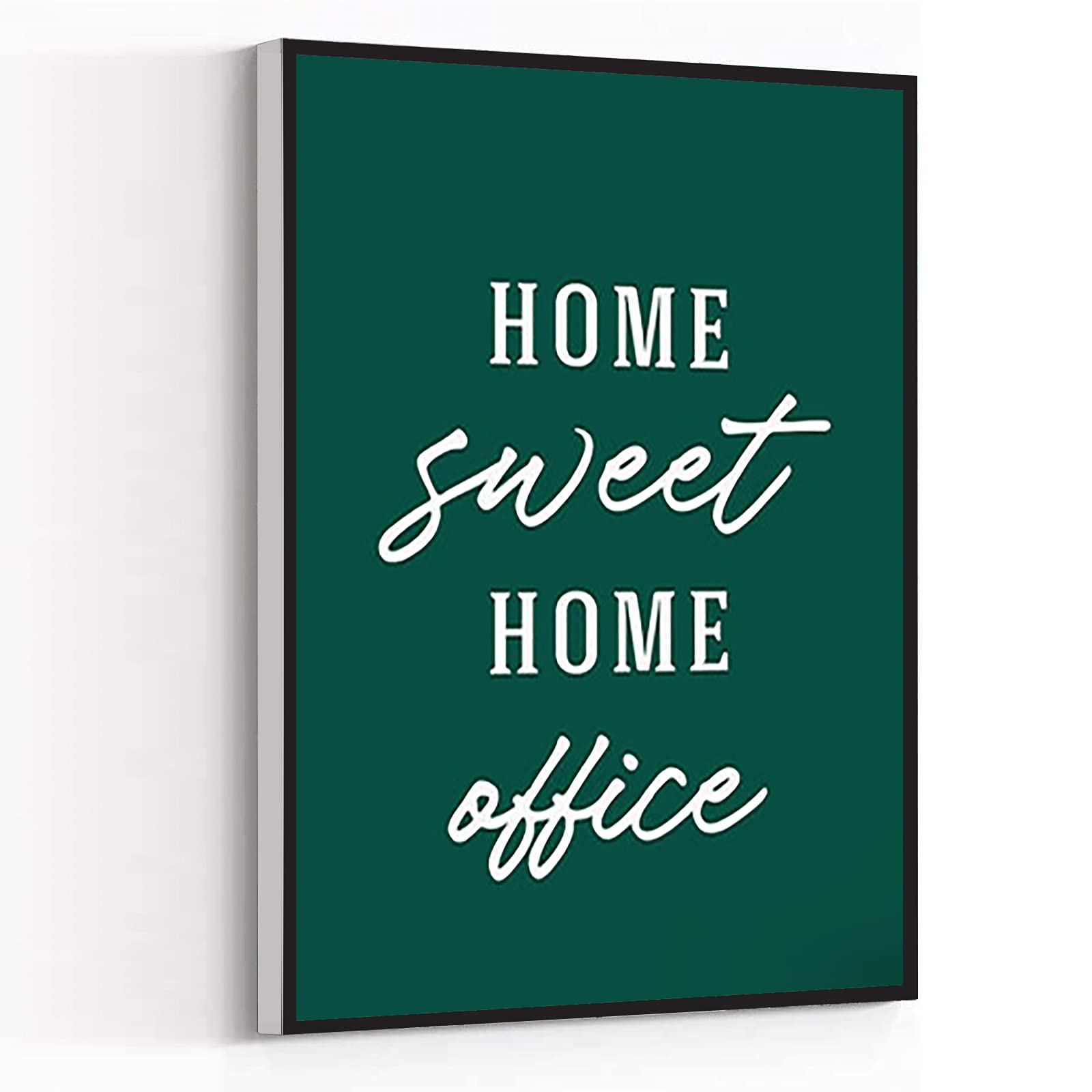 Modern Canvas Wall Art Print - Home Sweet Home Office Decor Painting with Wooden Frame, Ready to Hang 16x24 Inches - Perfect for Living Room, Bedroom & Workspace Decor