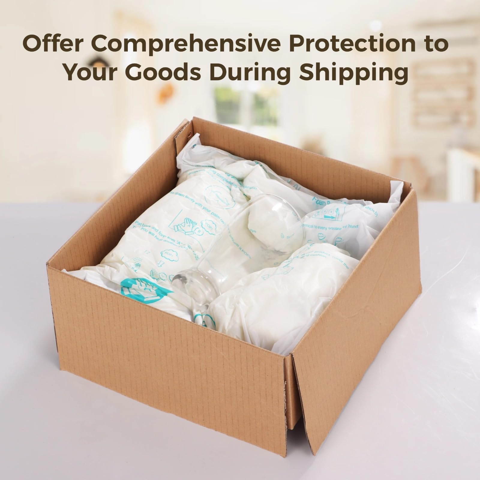 12 Pack 18x23 Inch Expanding Foam Shipping Bags - Temperature Activated Protective Packaging for Fragile Items | Perfect for Electronics, Glassware & Artwork Shipping