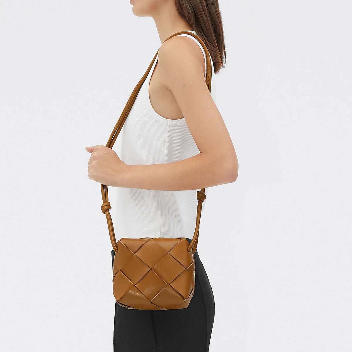 Loop Cassette Mini Crossbody Bag in Camel (G) - Stylish and Compact Purse for Women, Perfect for Everyday Use, Travel, and Casual Outings