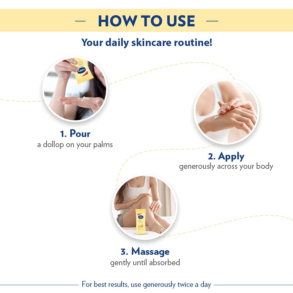 Vaseline Intensive Care Deep Moisture Body Lotion 100ml - Long Lasting Hydration for Healthy, Glowing Skin - Daily Moisturizer for Dry Skin Care - Perfect for Winter & Post-Shower Use