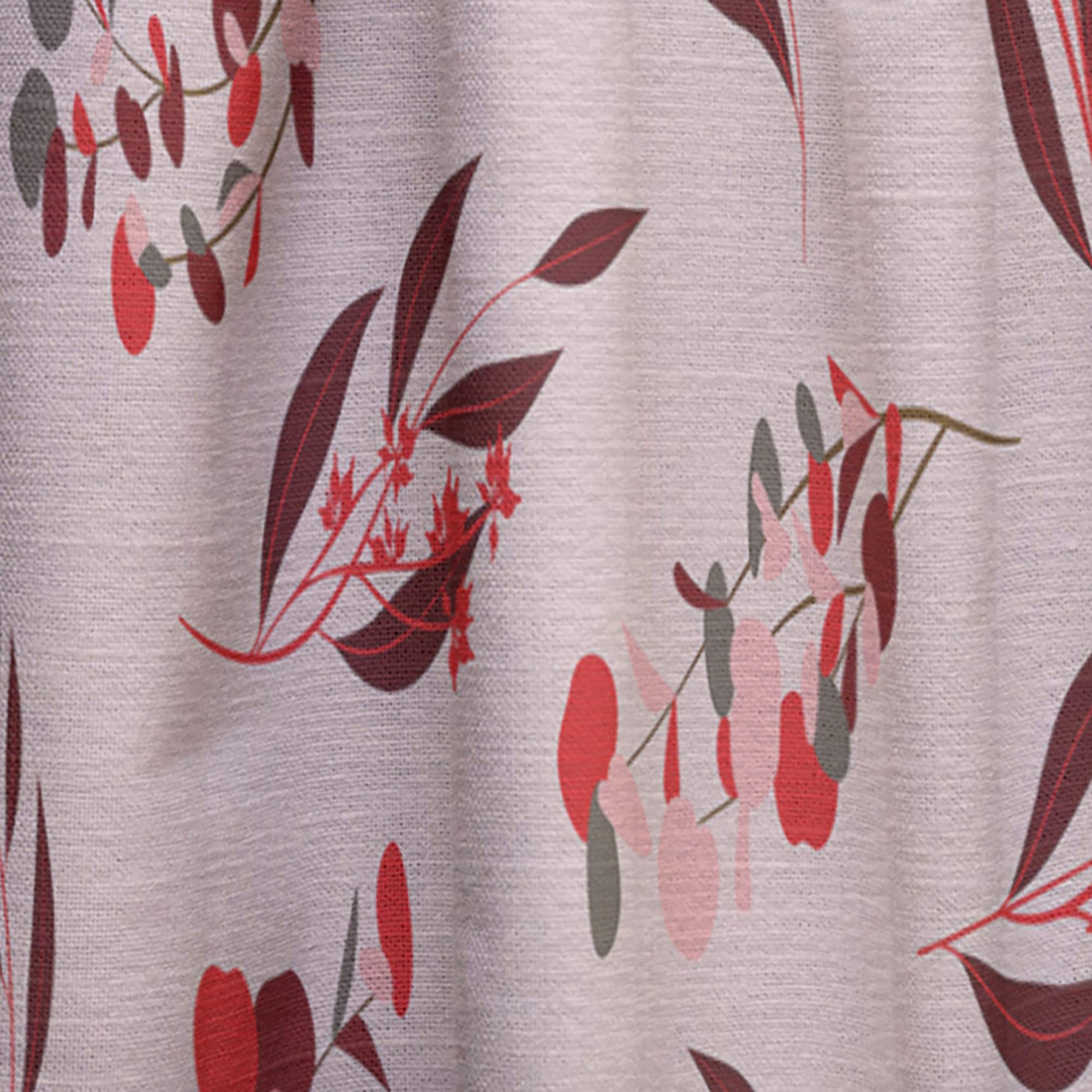 DesignQ Thermal Insulated Floral Curtains - Bright Eucalyptus Pattern II - 52x90 Inch Single Panel for Bedroom & Living Room - Energy Saving Blackout Drapes for Home Decor