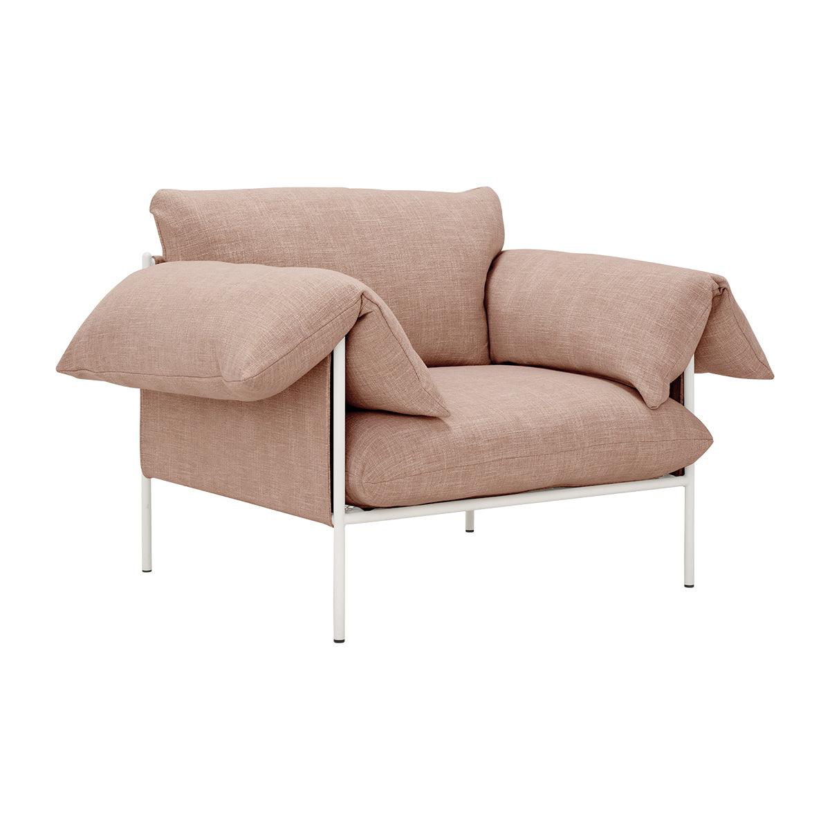 Byron Alva Armchair - Modern Accent Chair for Living Room, Bedroom & Office - Comfortable Upholstered Lounge Chair with Wooden Legs
