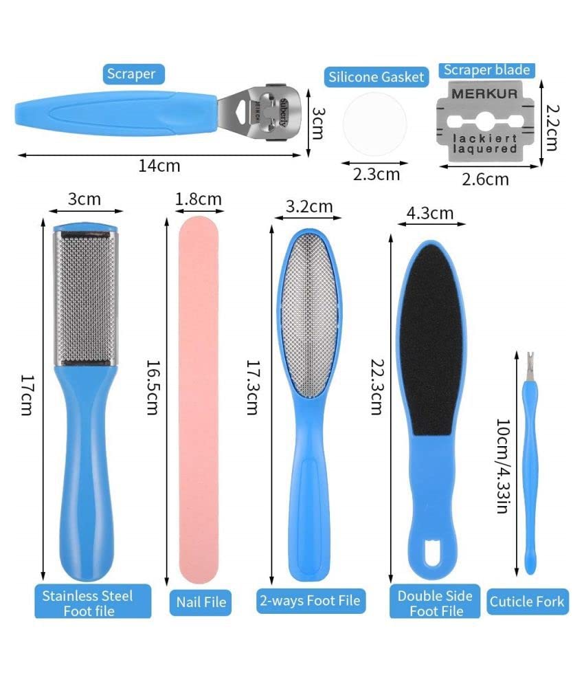 Kamz Beauty 18-in-1 Professional Pedicure Kit - Stainless Steel Callus Remover & Foot File for Dead Skin Removal | Complete Manicure & Pedicure Tools Set for Women & Men | Perfect for Home Foot Spa & Nail Care