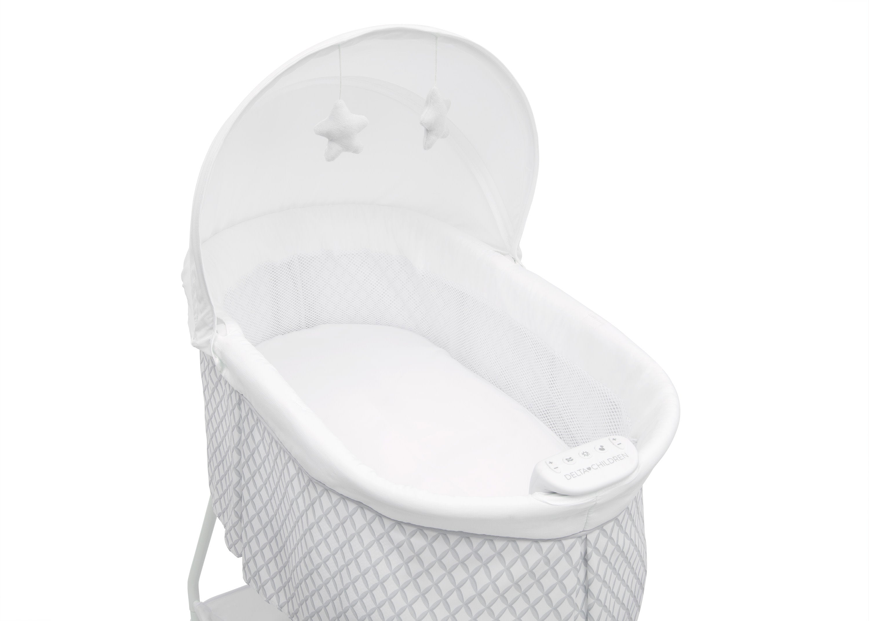 Premium Deluxe Soothing Dreams Bassinet - Ultra Soft Baby Crib with Gentle Rocking Motion & Night Light - Perfect for Nursery, Bedroom Co-Sleeping & Newborn Naptime
