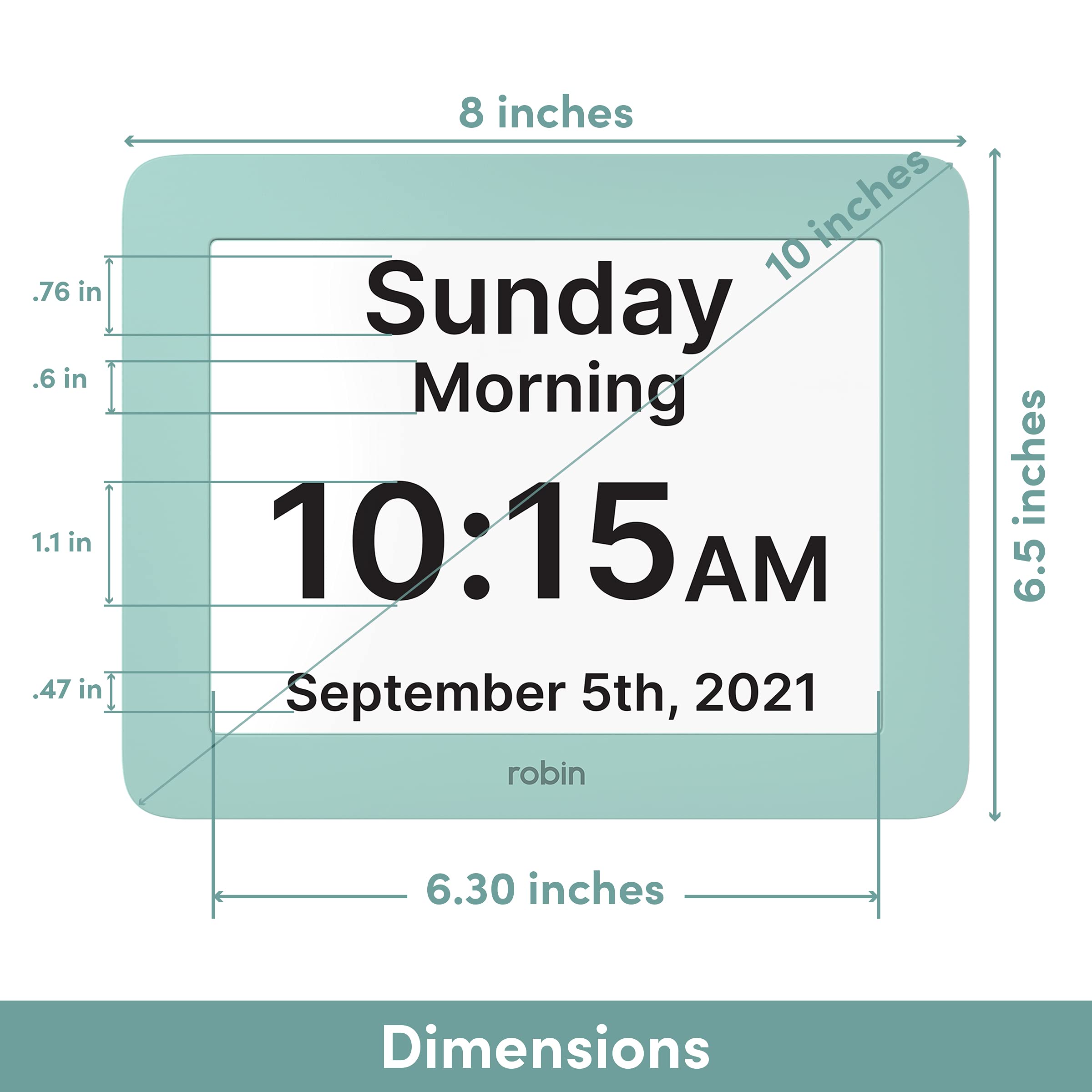 Extra Large Digital Calendar Clock for Elderly & Seniors - Day & Date Display, Dementia & Alzheimer's Friendly, Easy-to-Read Bedside Clock - Perfect for Memory Care, Nursing Homes & Home Use