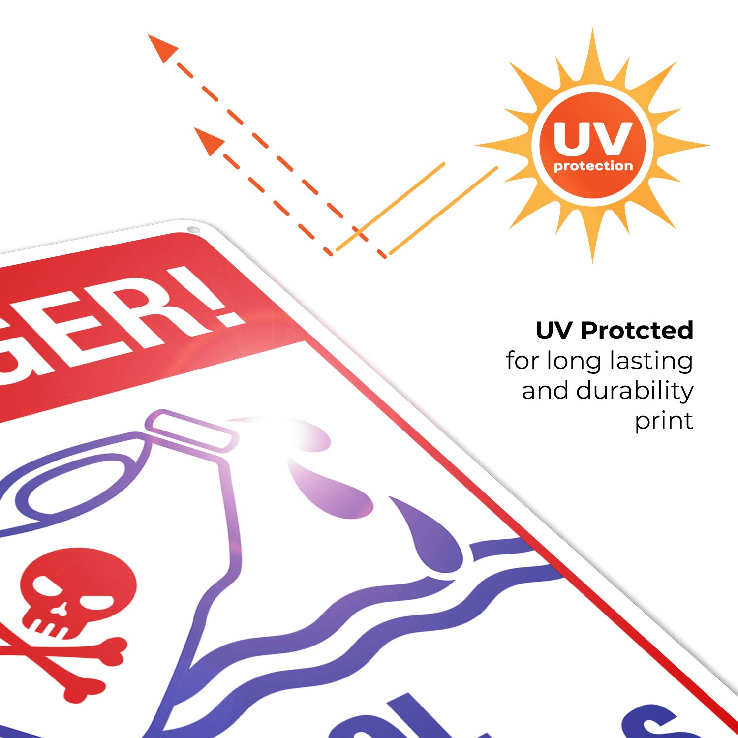 Pool Chemicals Sign - Sigo 10X14 Rust Free Aluminum Sign, Weather & Fade Resistant for Indoor/Outdoor Use, Easy Mounting, Made in USA - Perfect for Pool Safety, Maintenance & Chemical Storage Areas