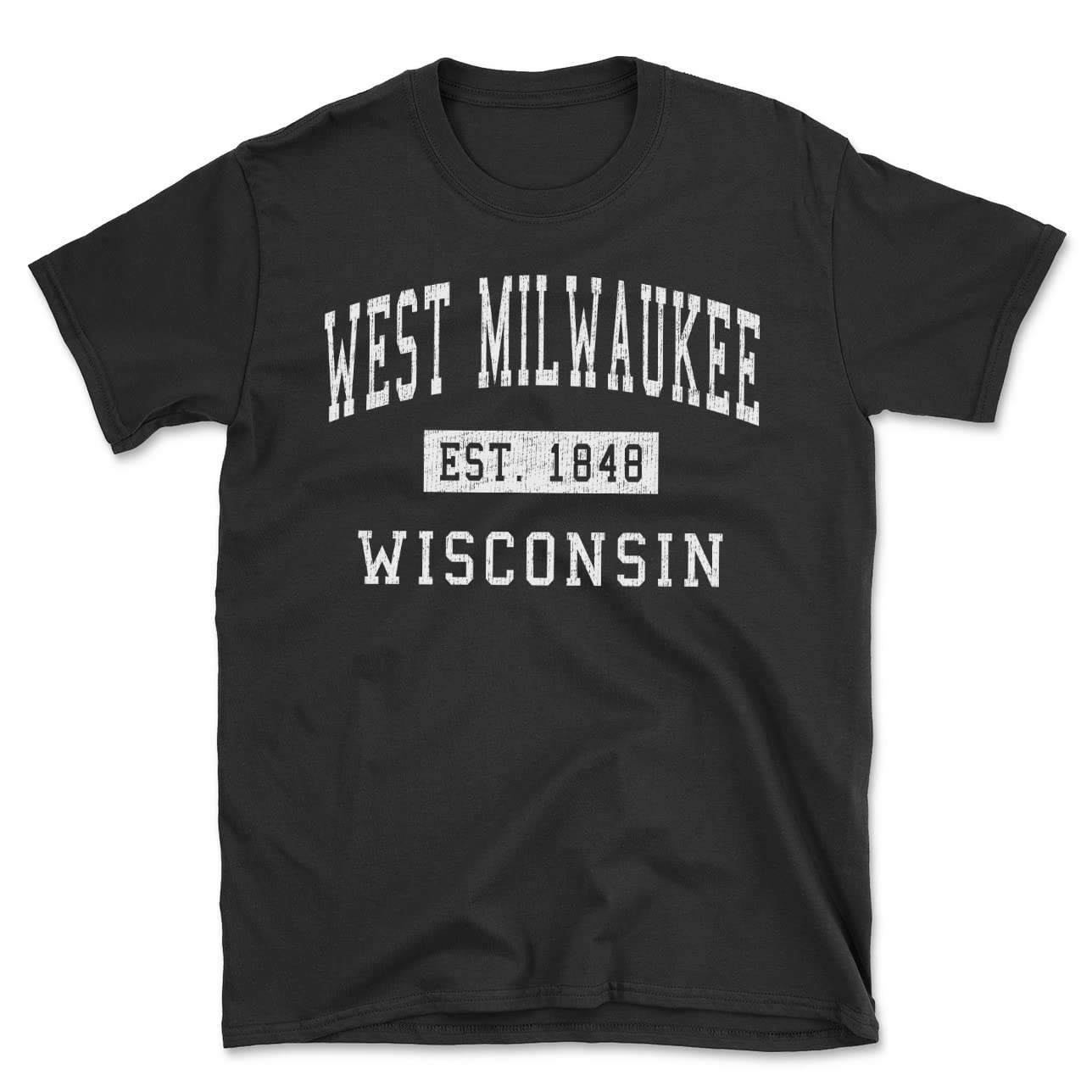 West Milwaukee Wisconsin Classic Established Men's Cotton T-Shirt | Vintage Style Comfortable Casual Tee for Everyday Wear & Travel