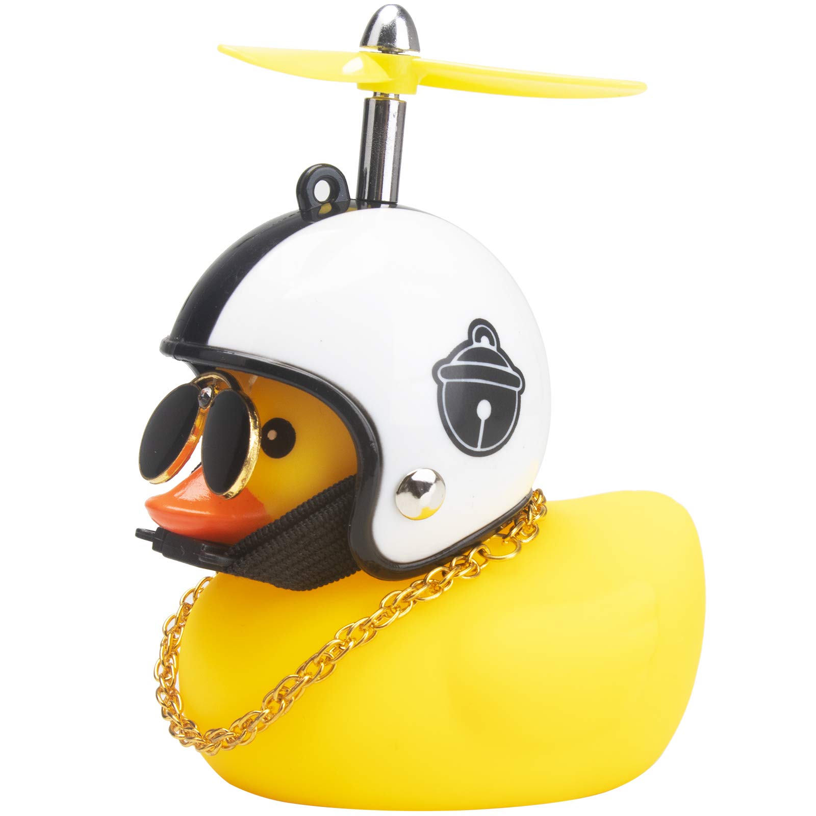Wonuu Rubber Duck Toy Car Decor with Cool Glasses - Dashboard Ornament for Cars