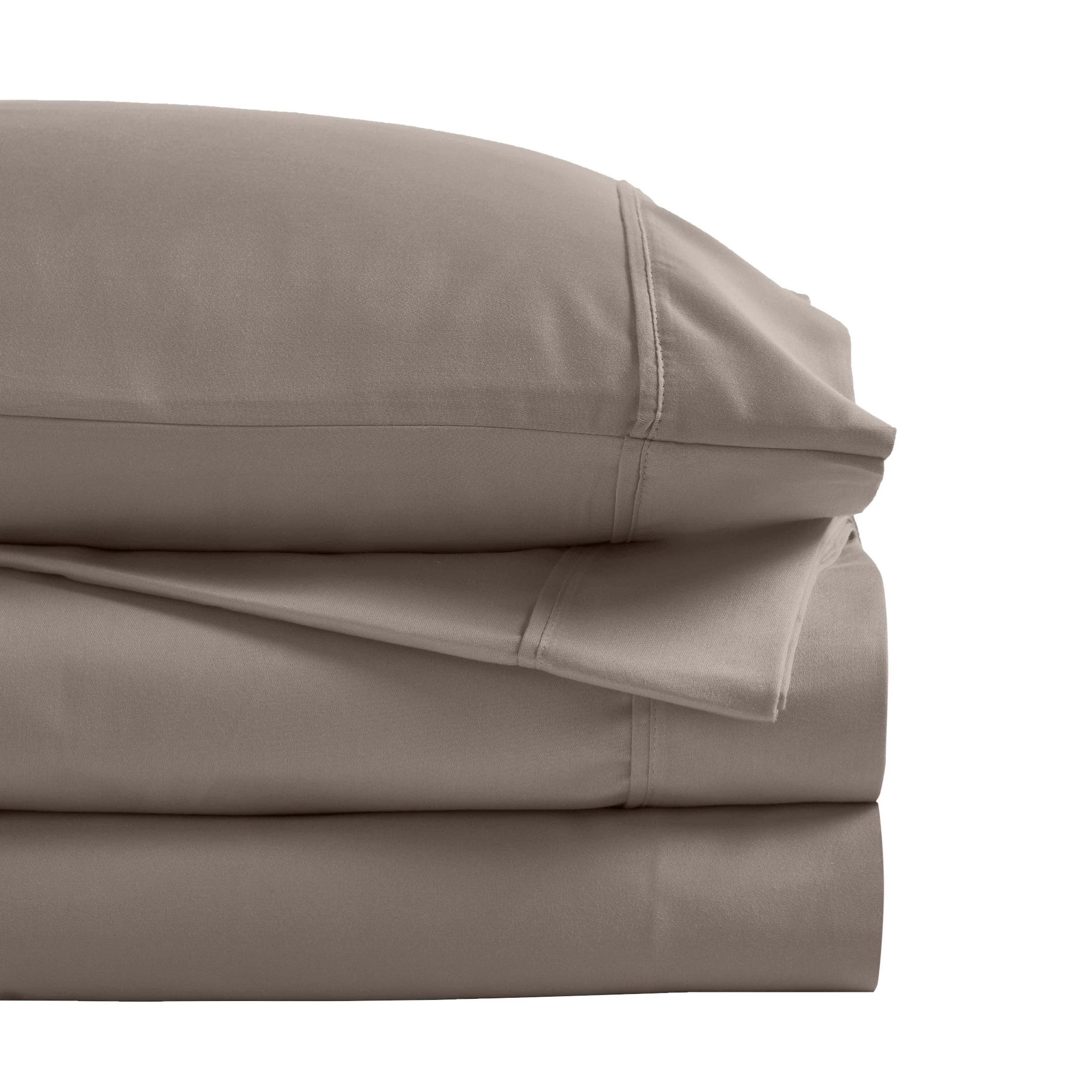 1200 Thread Count Cotton Rich Solid Deep Pocket Bed Sheet Set - Queen Size, Ultra Soft & Breathable - Perfect for Luxury Hotels, Guest Rooms & Master Bedrooms