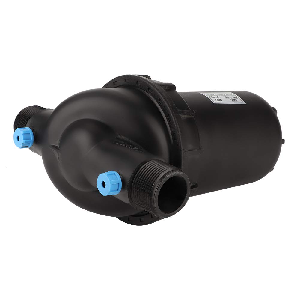 Cryfokt 10.8x8.3x4.9 Inch Black Drip Irrigation Filter with Removable Screen - T-Shape Water Filtration System for Gardening, Agriculture, and Greenhouse Irrigation