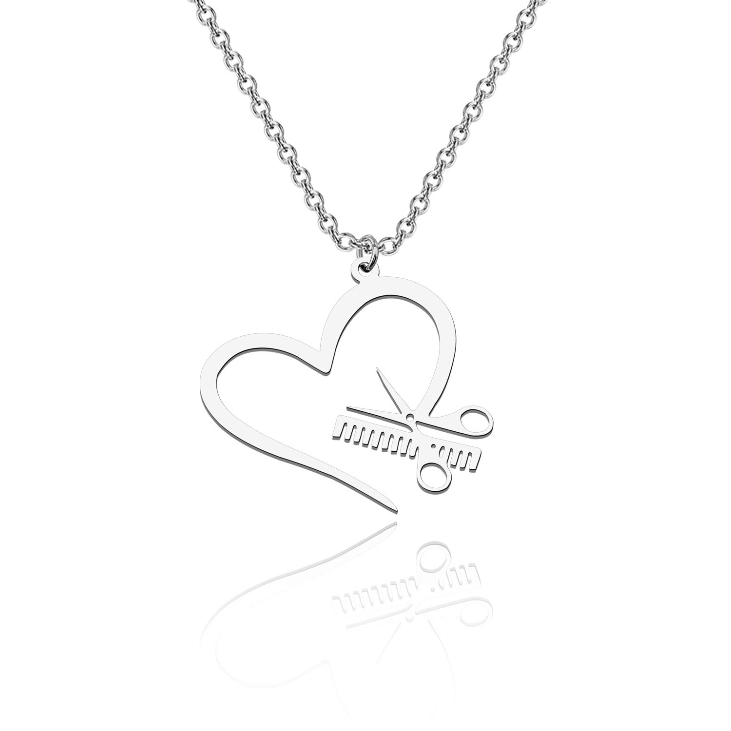 Hairdresser Scissor Necklace - Stylist Comb Pendant Jewelry Gift for Hairdressers, Barbers & Salon Professionals - Perfect for Appreciation Gifts, Graduation & Special Occasions