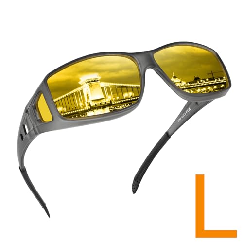 L/Glossy Gray Frame Night Driving Lens