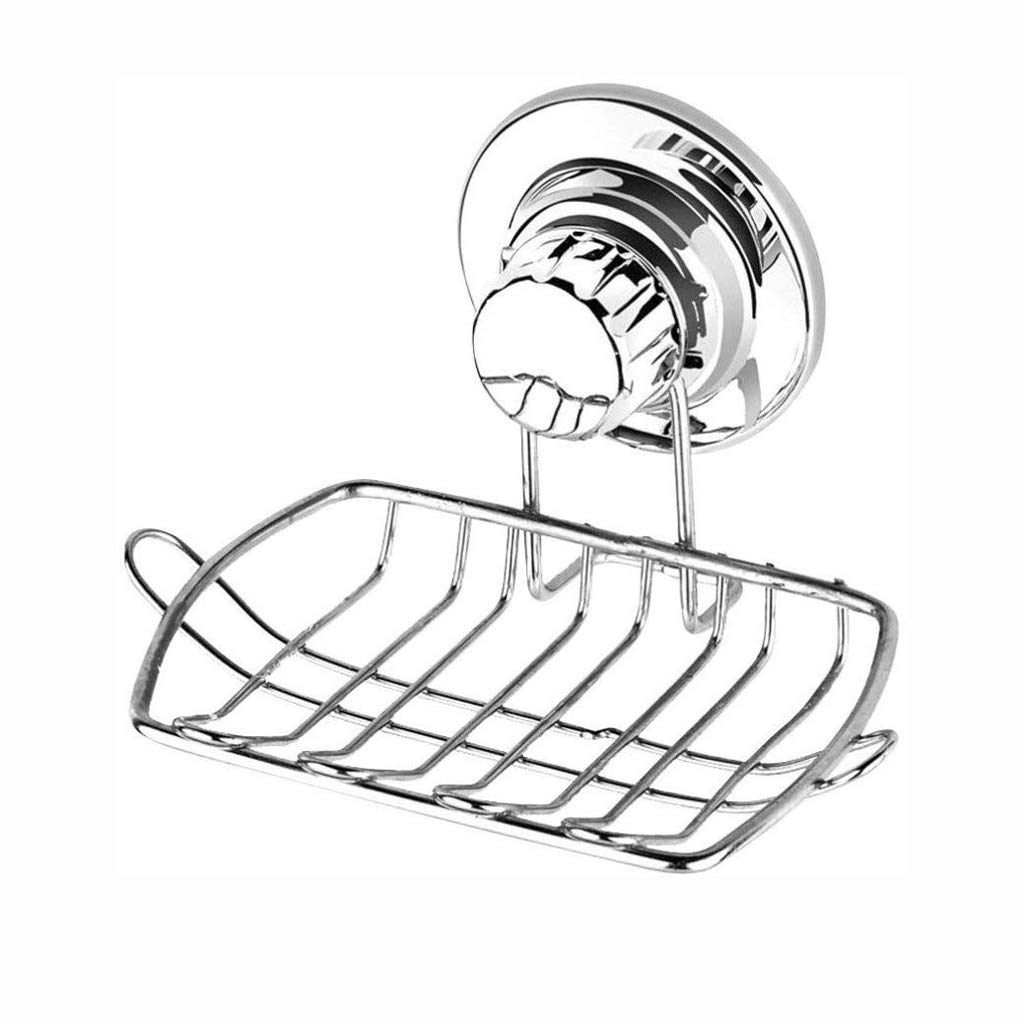 Stainless Steel Soap Box with Suction Cup - Wall Mounted Soap Holder Tray, No Drill Drain Basket for Bathroom, Kitchen & Shower - Rustproof Soap Dish Organizer for Bar Soaps, Beauty Soaps and Travel Soaps