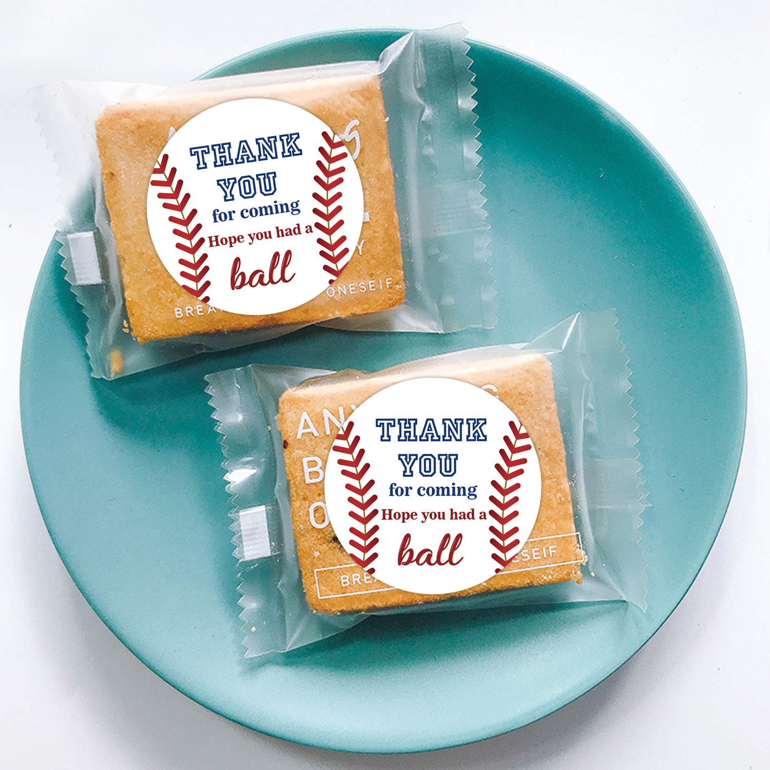 50 Pack Baseball Stickers - 2 Inch Round Baseball Party Favor Labels for Birthday Decorations, Team Sports Events & Thank You Gifts - Perfect for Baseball Theme Parties, Locker Decor, Scrapbooking & Water Bottles