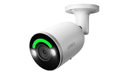 Lorex Fusion 4K 16-Channel Wired NVR Security System with 8 Bullet Cameras, 4TB HDD, Smart Security Lighting & 2-Way Audio - Ideal for Home & Business Surveillance