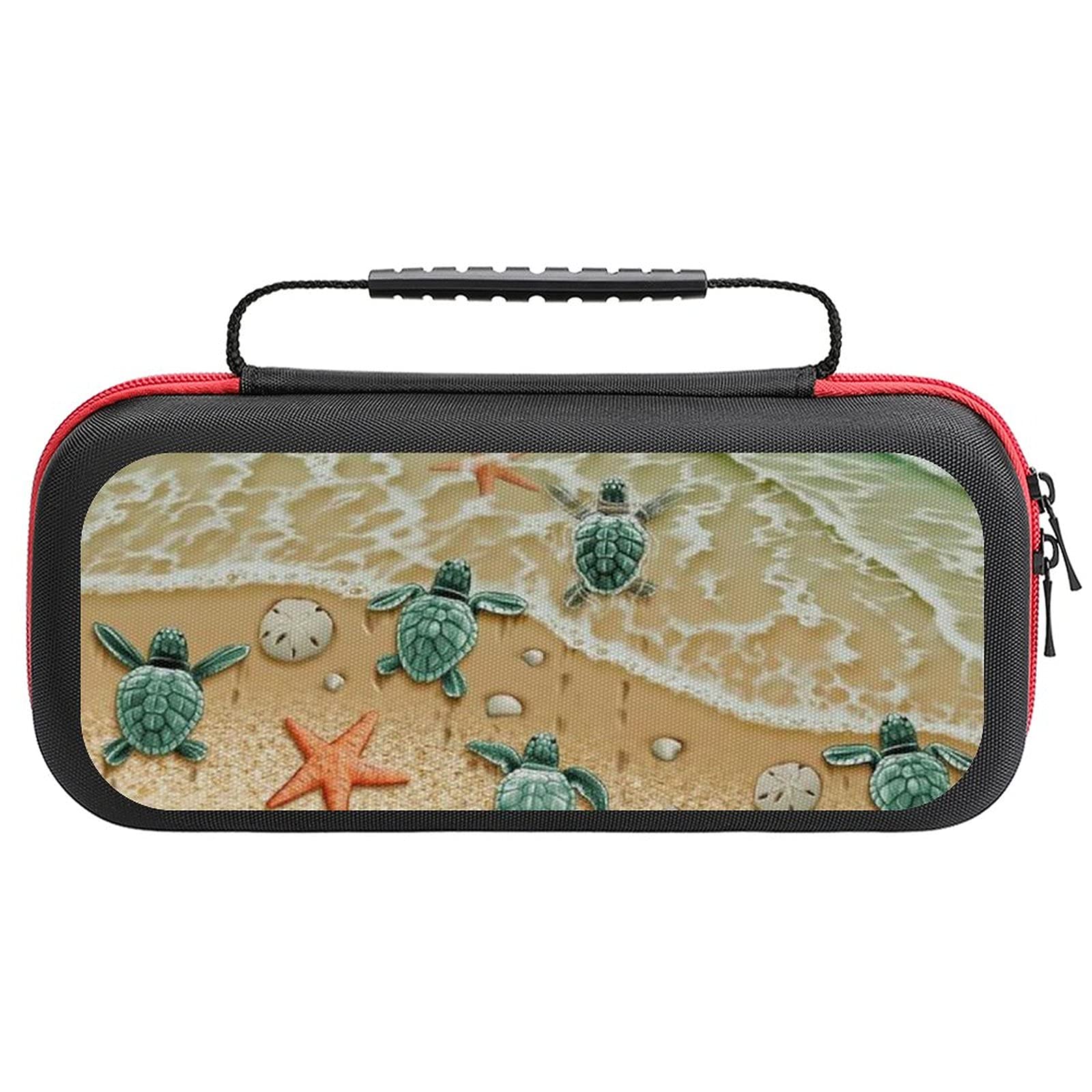 Shockproof Travel Carrying Case for Nintendo Switch - Waterproof Protective Pouch Bag with Sea Turtle Design | Perfect for Gaming On-The-Go, Travel & Outdoor Adventures