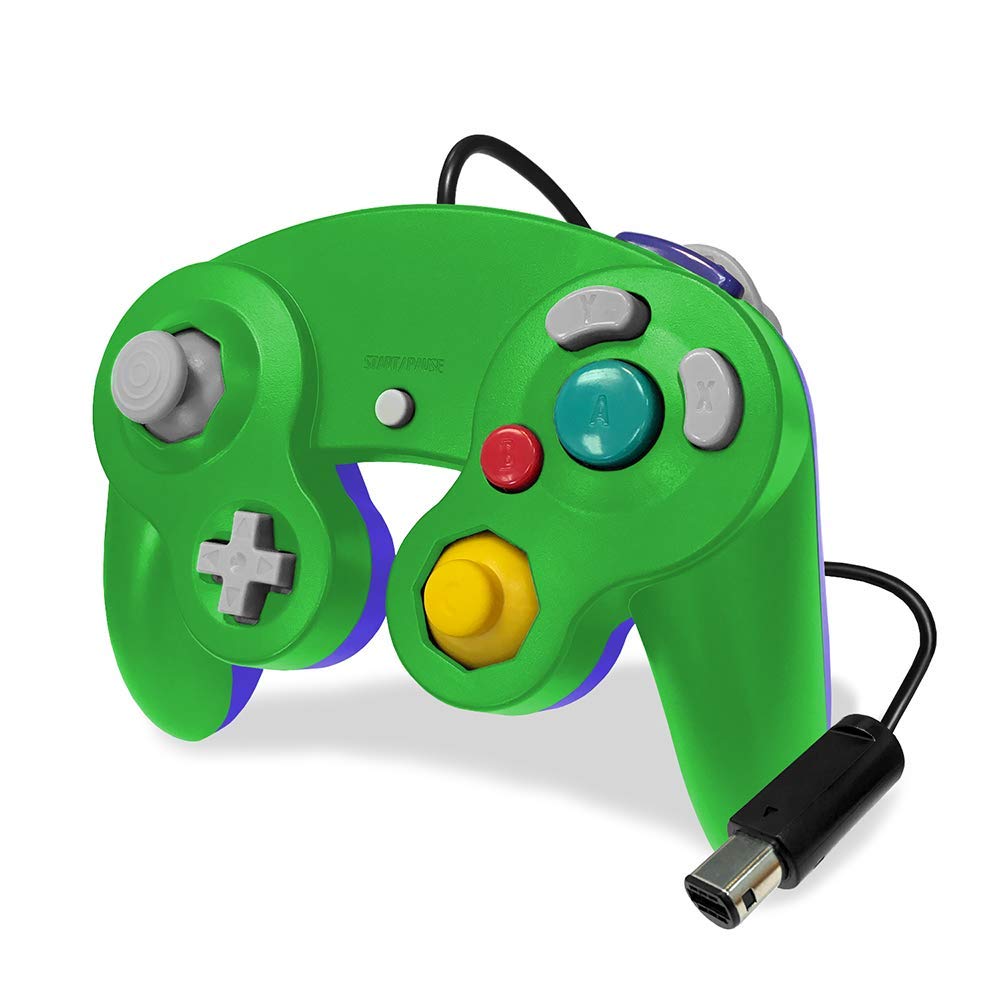 Original Title: Old Skool GameCube/Wii Compatible Controller - Green/Blue Special Edition   Optimized Title: **GameCube & Wii Compatible Controller - Green/Blue Special Edition | Retro Gaming Accessory for Nintendo Consoles | Perfect for Smash Bros, Mario Kart & Classic Games**
