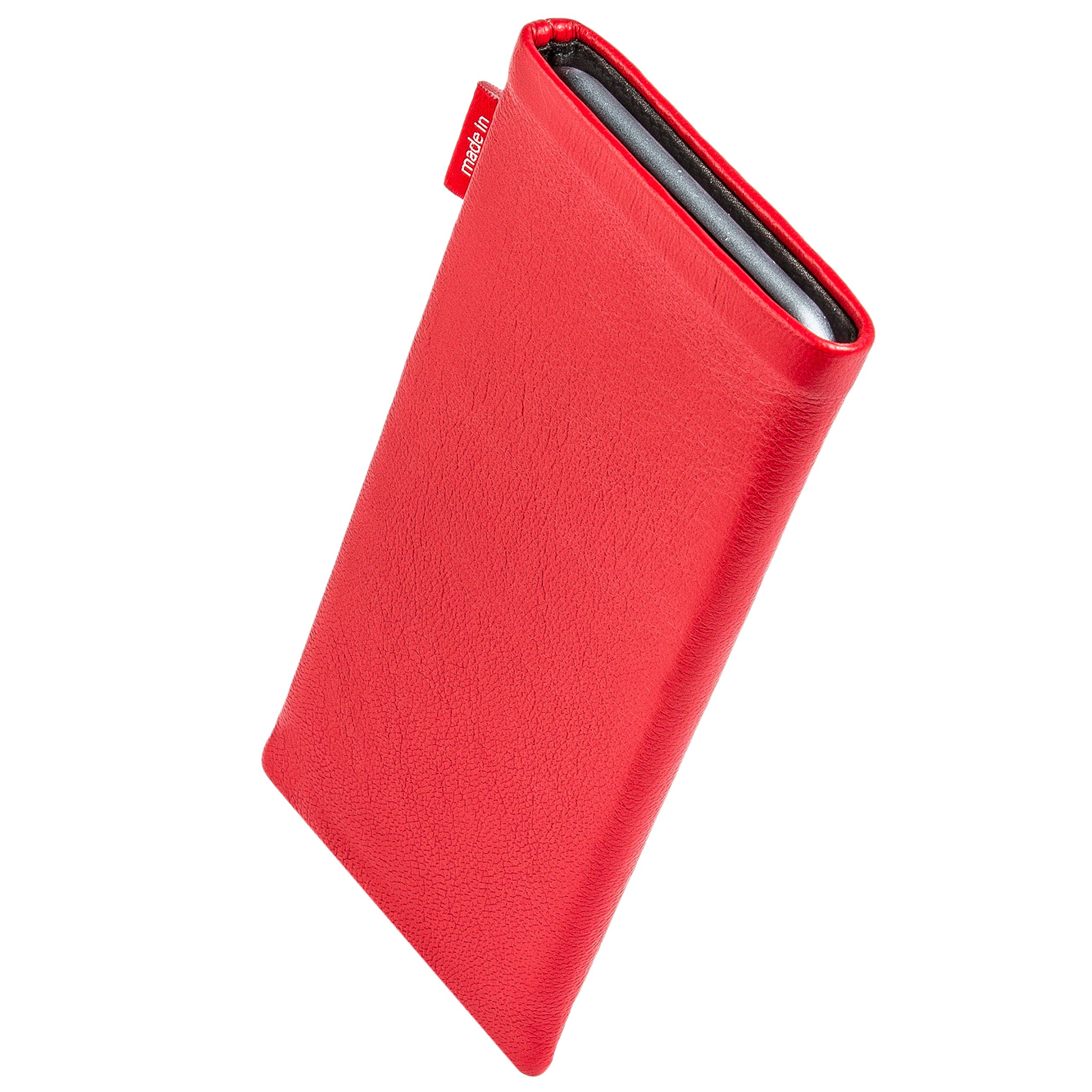 Custom Leather Sleeve for Google Pixel XL - Premium Nappa Leather with Microfiber Lining for Screen Cleaning | Perfect for Travel & Daily Use
