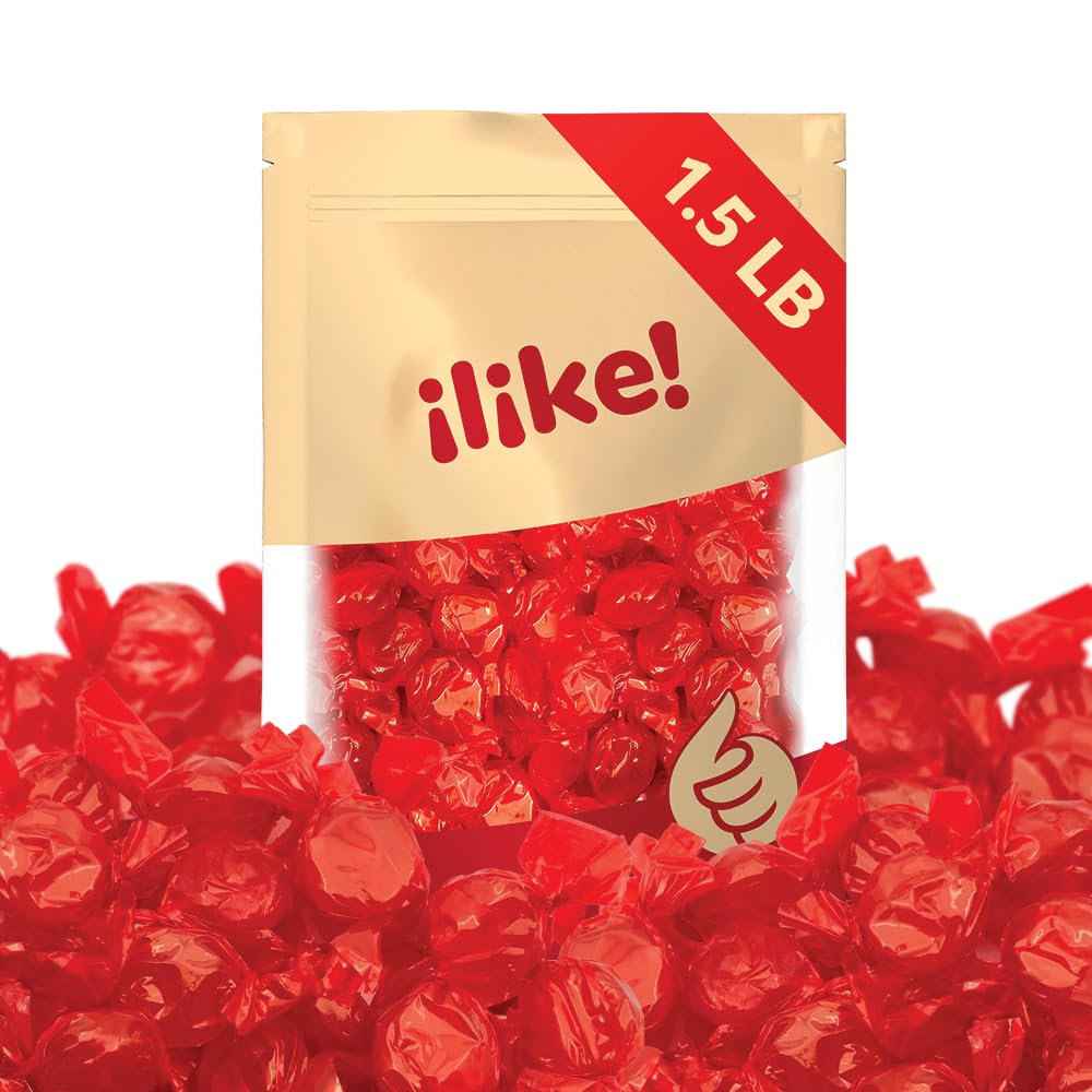 Premium Cinnamon Hard Candy Discs - 1.5lb Bulk Pack (24oz) - Individually Wrapped for Freshness - Perfect for Office Snacks, Party Favors & Holiday Treats